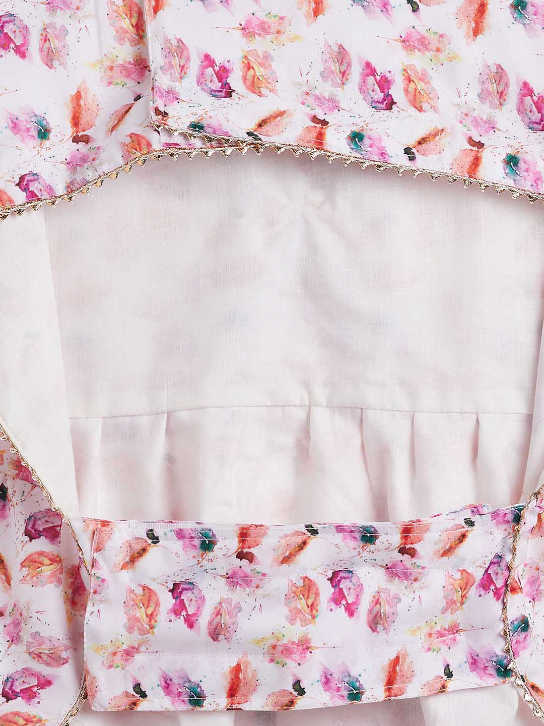 Dogs' White Abstract Printed Cotton Blend Dress - Image 5