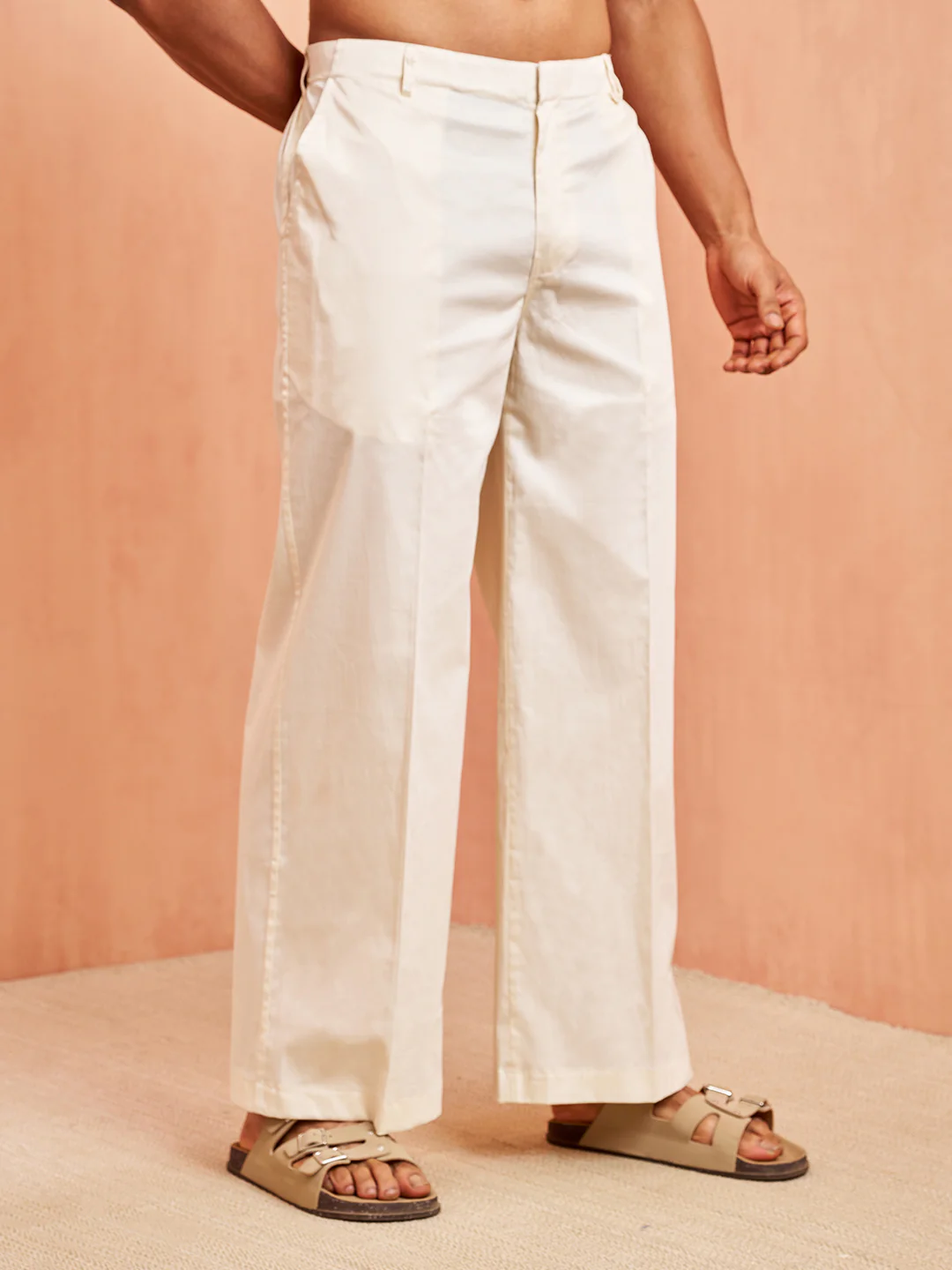 Men's Cream Cotton Palazzo - Image 4