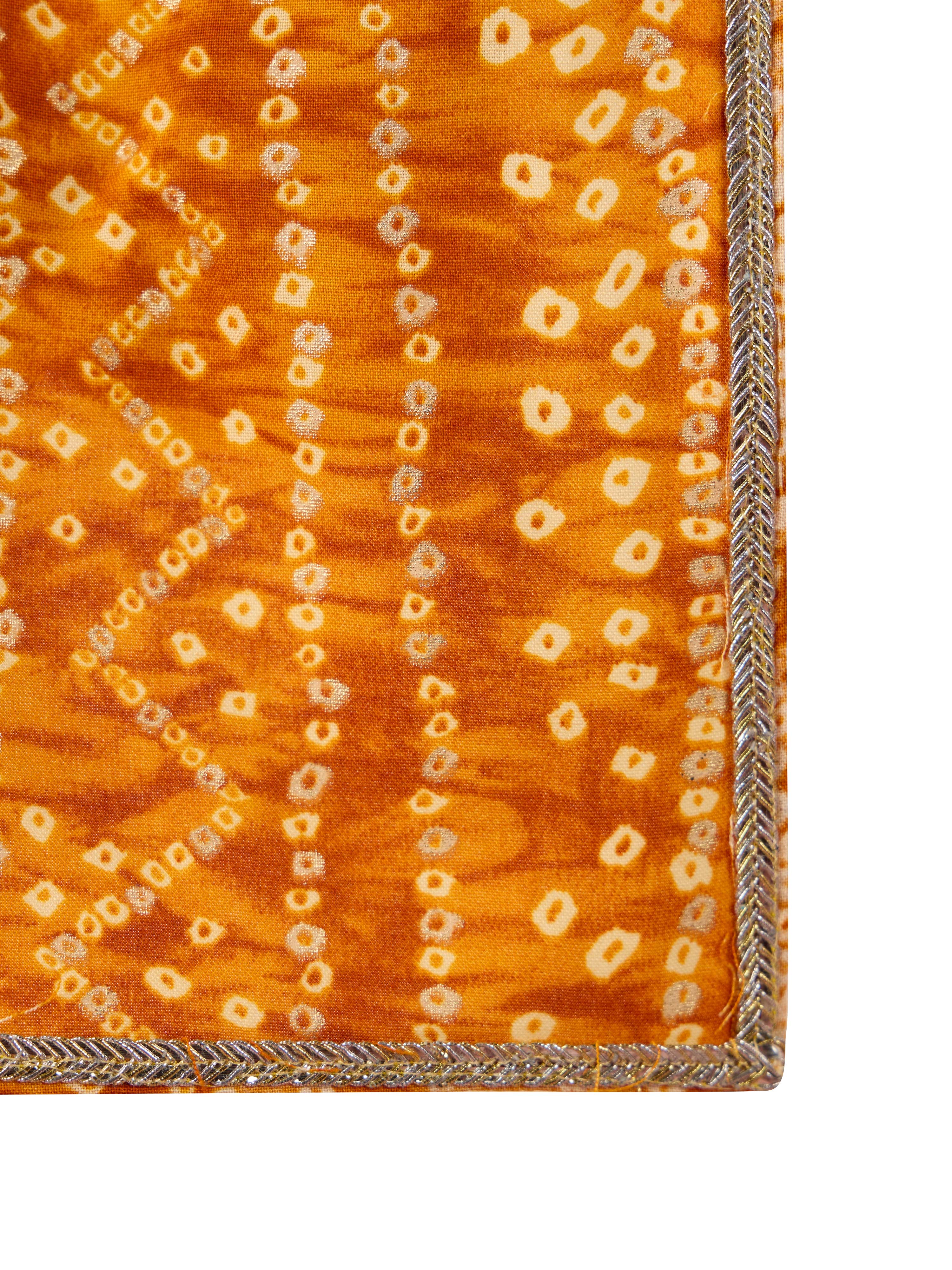 Men's Mustard Bandhani Print Kurta with Matching Mustard Rayon Dupatta Set - Image 6