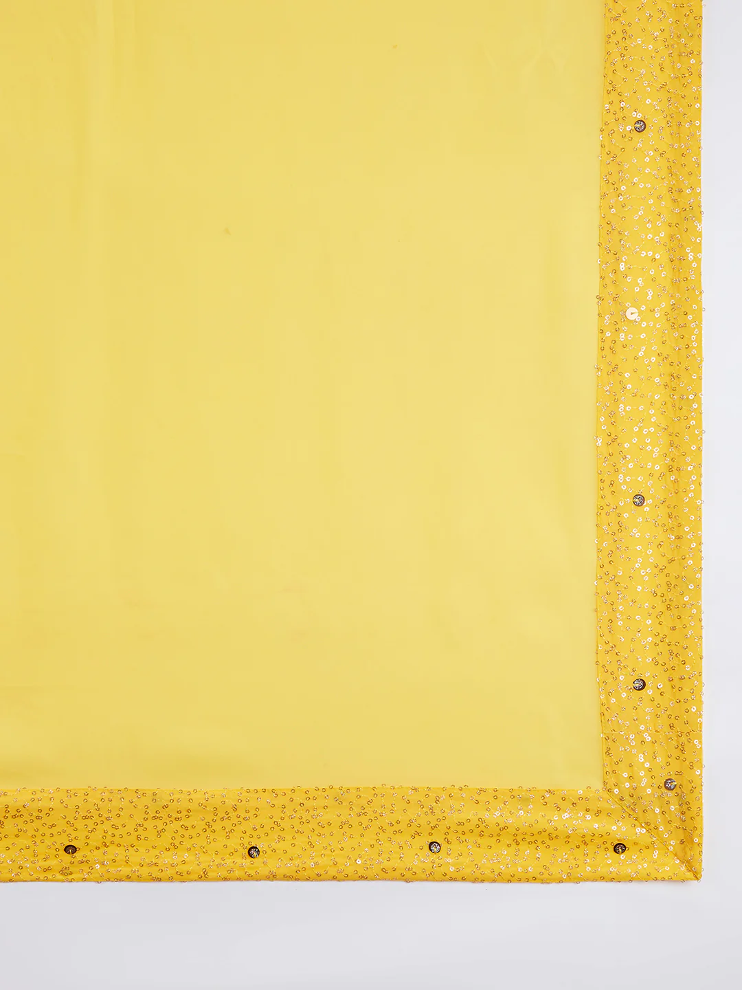 Men's Yellow Ombre Sequin Georgette Kurta with Solid Dupatta Set - Image 6