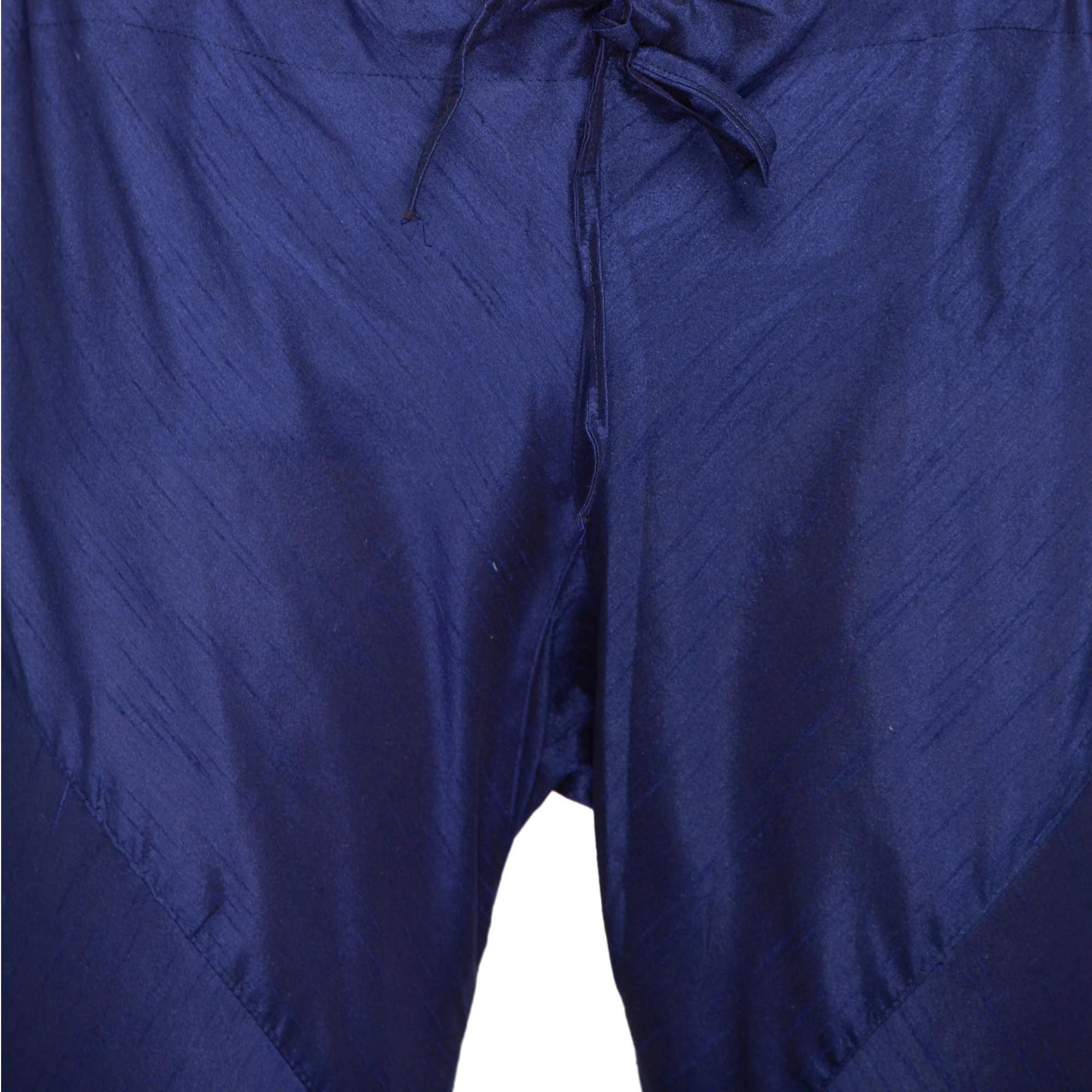 Men's Dark Blue Cotton Silk Blend Kurta and Pyjama Set - Image 5