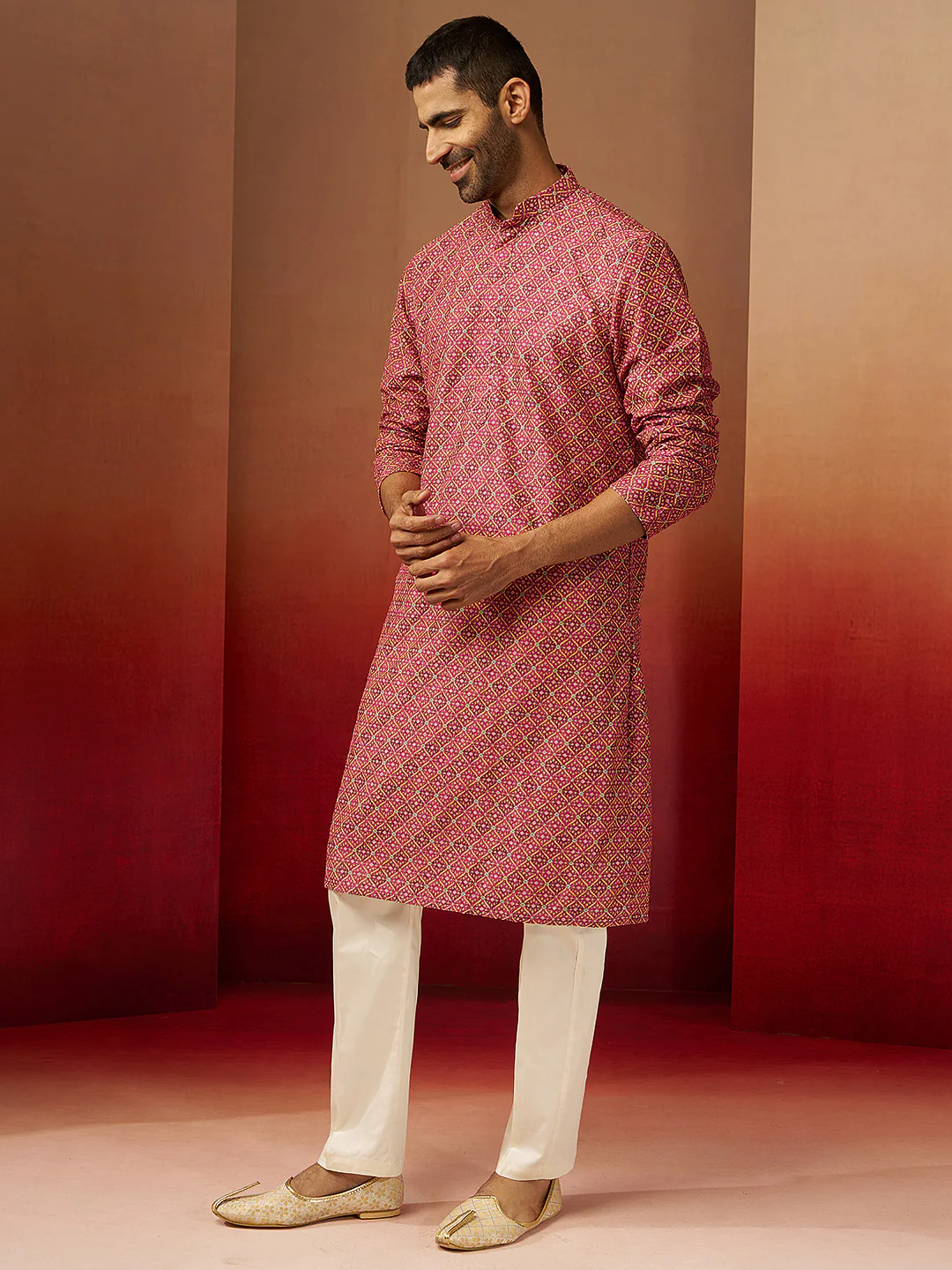 Men's Falsa Digital Print Kurta with Pyjama - Image 5