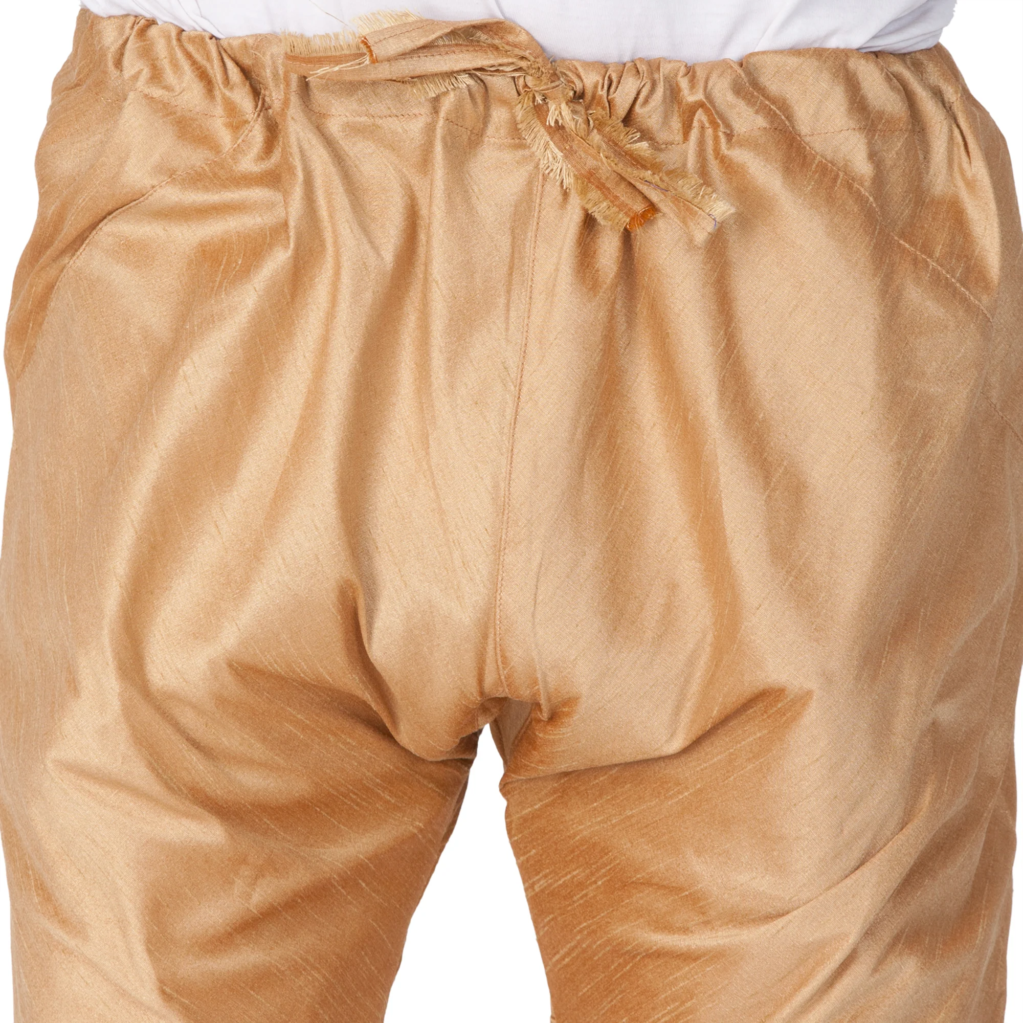 Men's Gold Zari Weaved Kurta Pyjama Set - Image 5