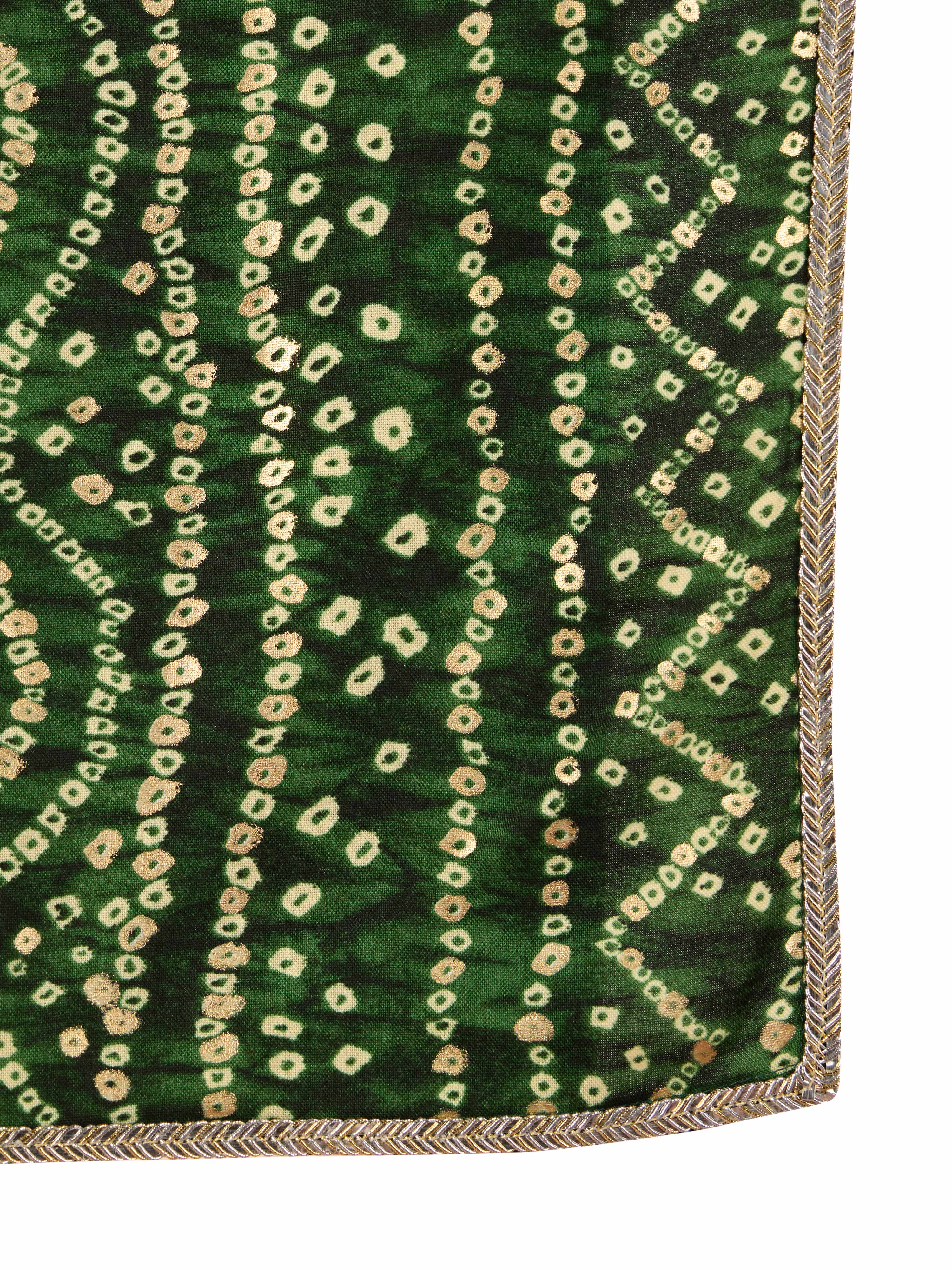 Men's Green Rayon Bandhani Print Dupatta - Image 4