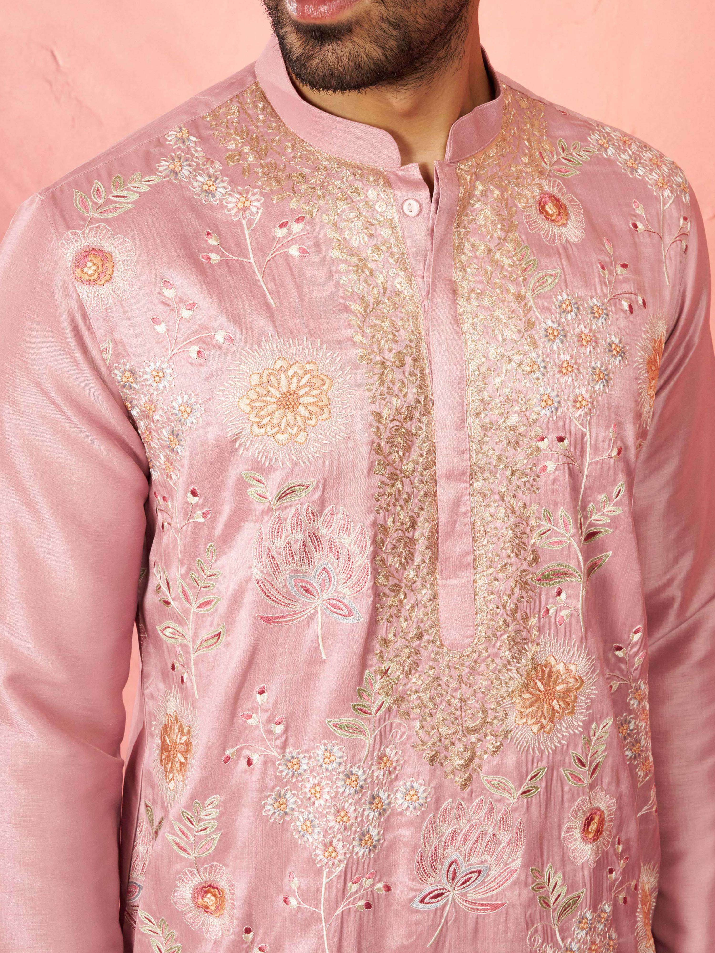 Men's Onion Silk Blend Kurta - Image 2