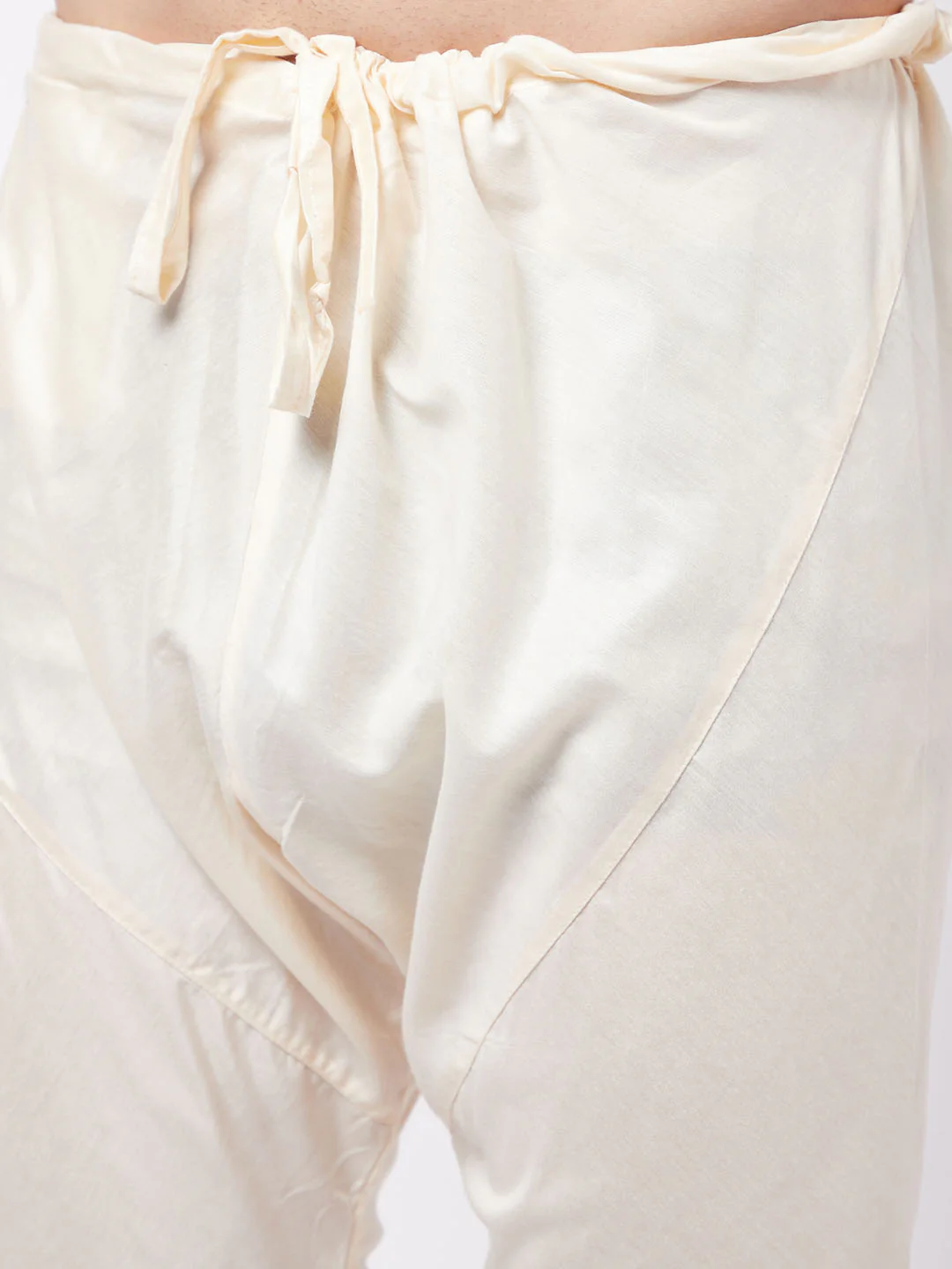 Men's Viscose Cream Kurta And Pyjama With Grey Woven Nehru Jacket - Image 5