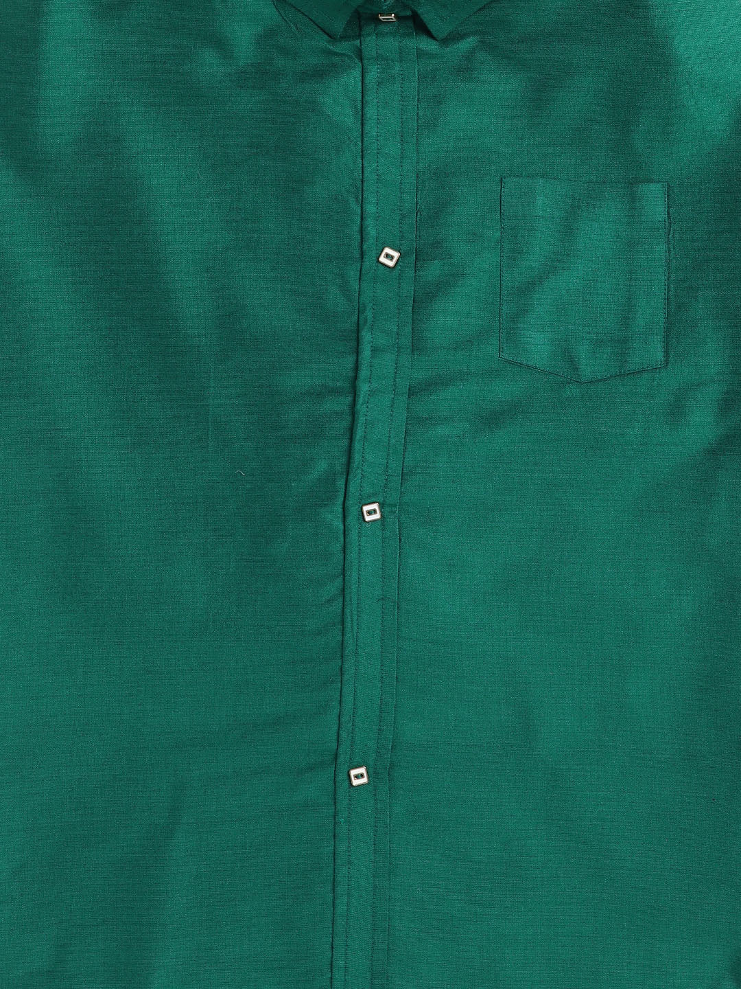 Dogs' Green Silk Blend  Shirt And Dupatta Set - Image 5