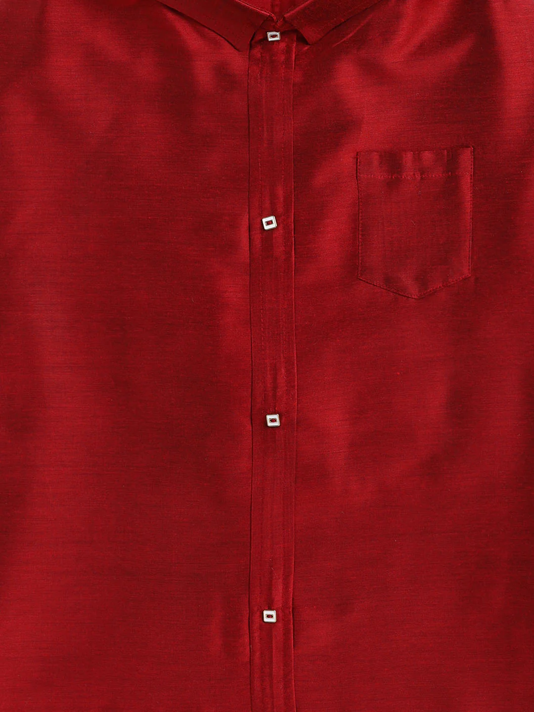 Dogs' Maroon Silk Blend  Shirt And Dupatta Set - Image 5