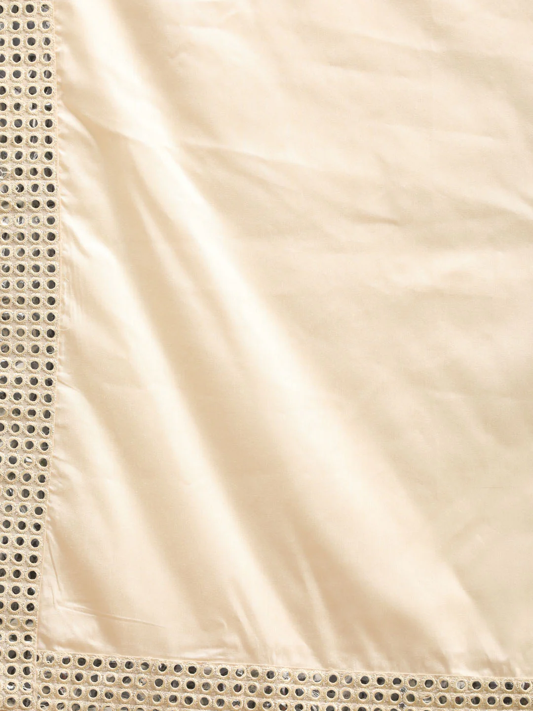 Men's Cream Mirror Jacket With Pleated Kurta Pyjama And Dupatta Set - Image 6