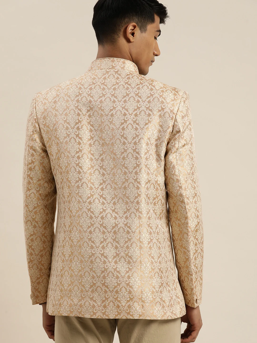 Men's Gold Ethnic Woven Jodhpuri - Image 4