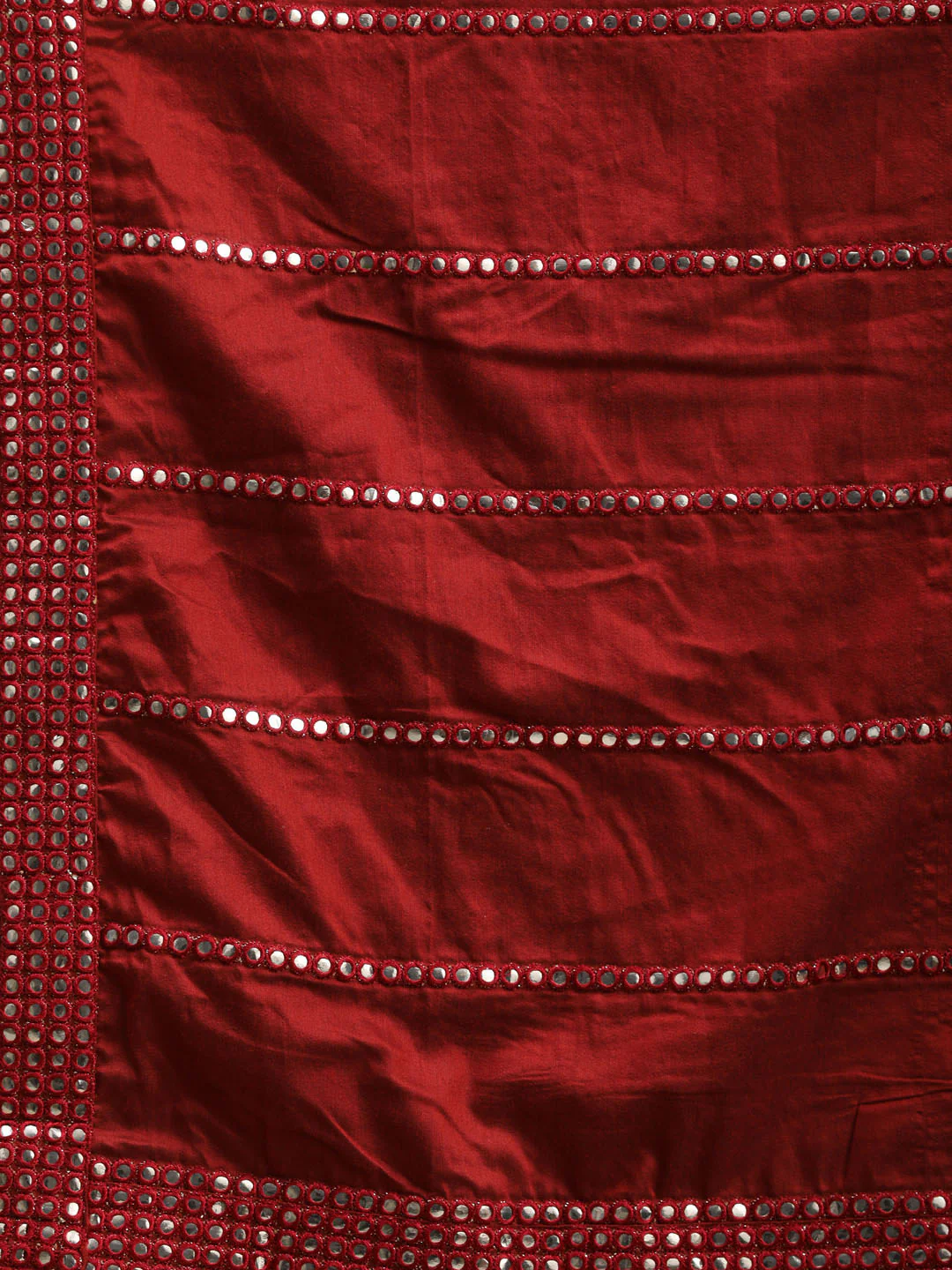 Men's Maroon Mirror Kurta Dhoti And Dupatta Set - Image 6