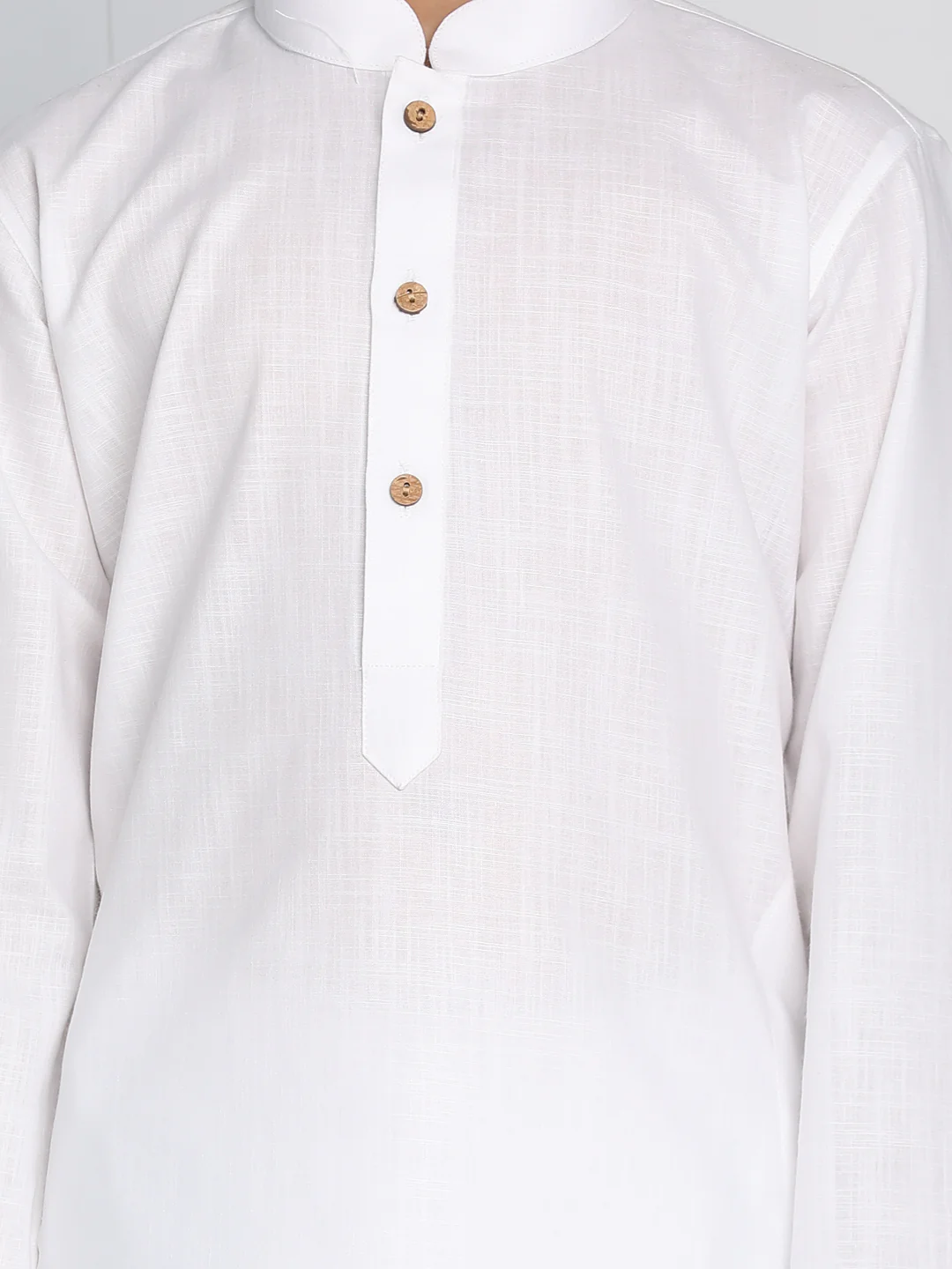 Boys' White Kurta Pyjama Set - Image 4
