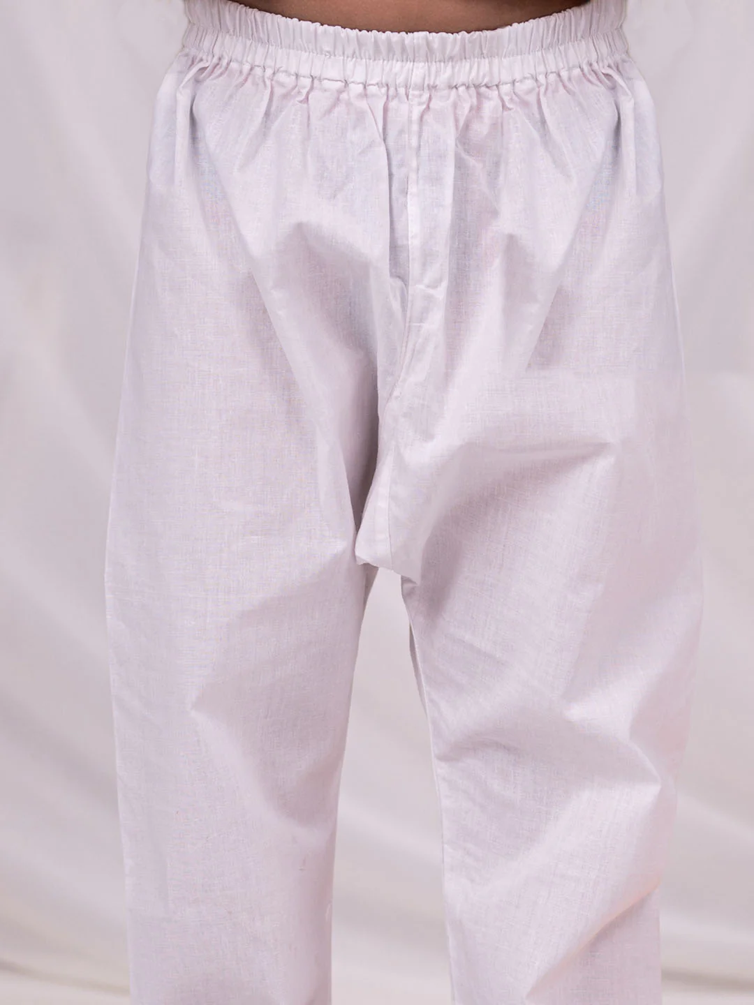 Boy's' Yellow And White Kurta And Pyjama Set - Image 6
