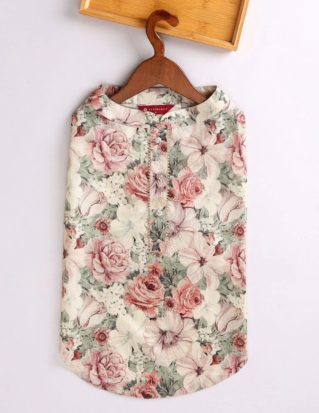 Dogs Allover Printed Silk Blend Ethnic Jacket - Image 2