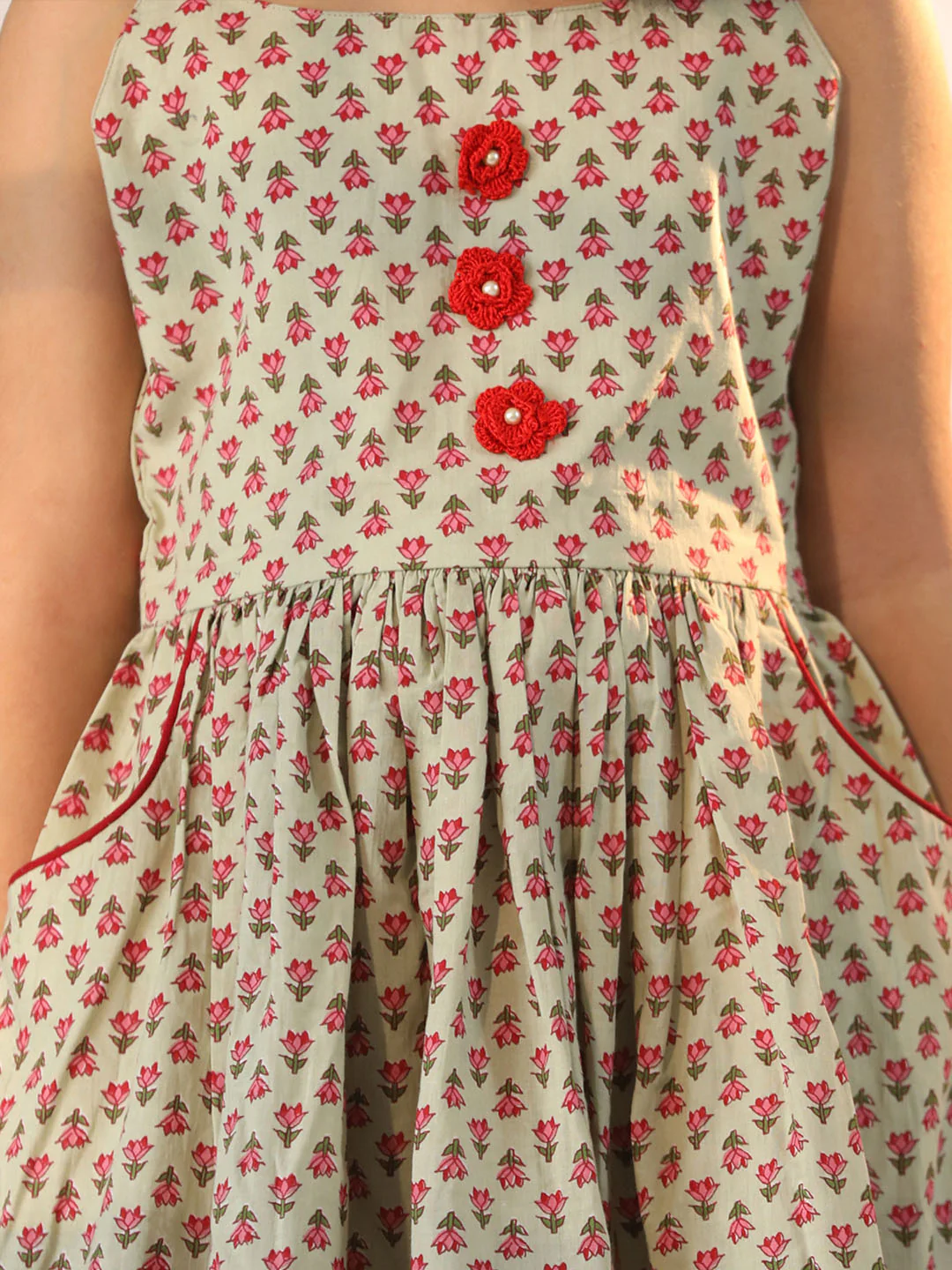 Girl's' Mint Green Dress - Image 4