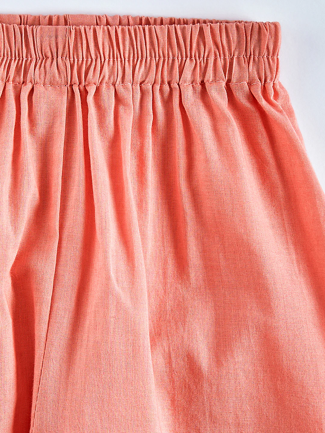 Girl's' Pink Kurta Pant Set - Image 5