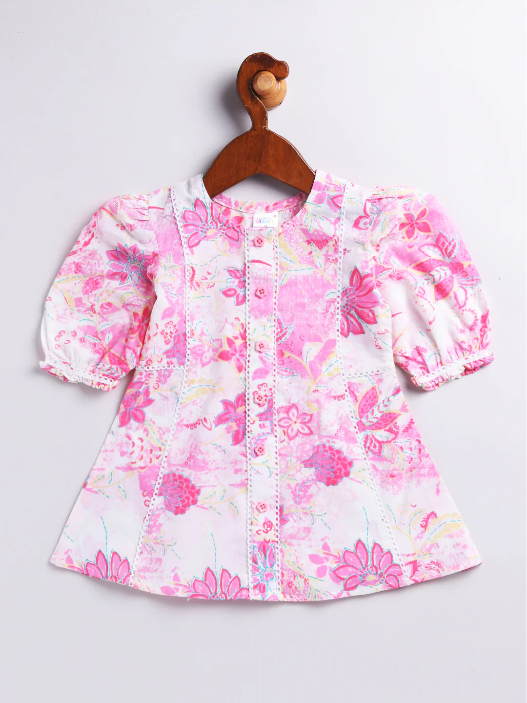 Girl's' Pink Kurta Set - Image 2