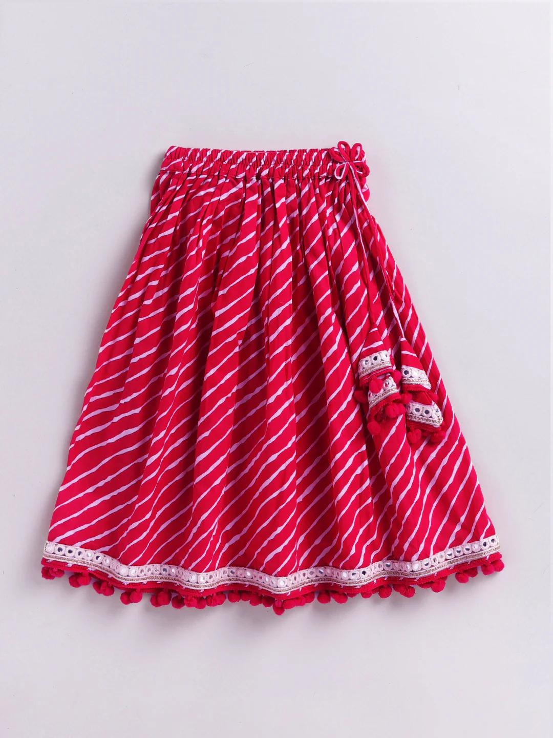 Girl's' Pink Lehenga Choli With Dupatta - Image 8