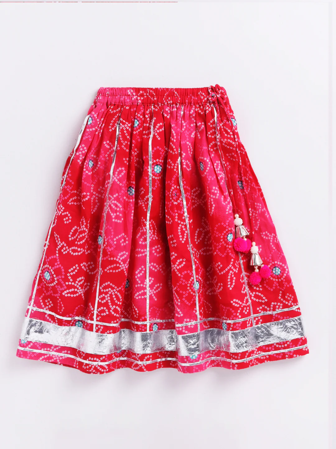 Girl's' Pink Lehenga Choli With Dupatta - Image 6