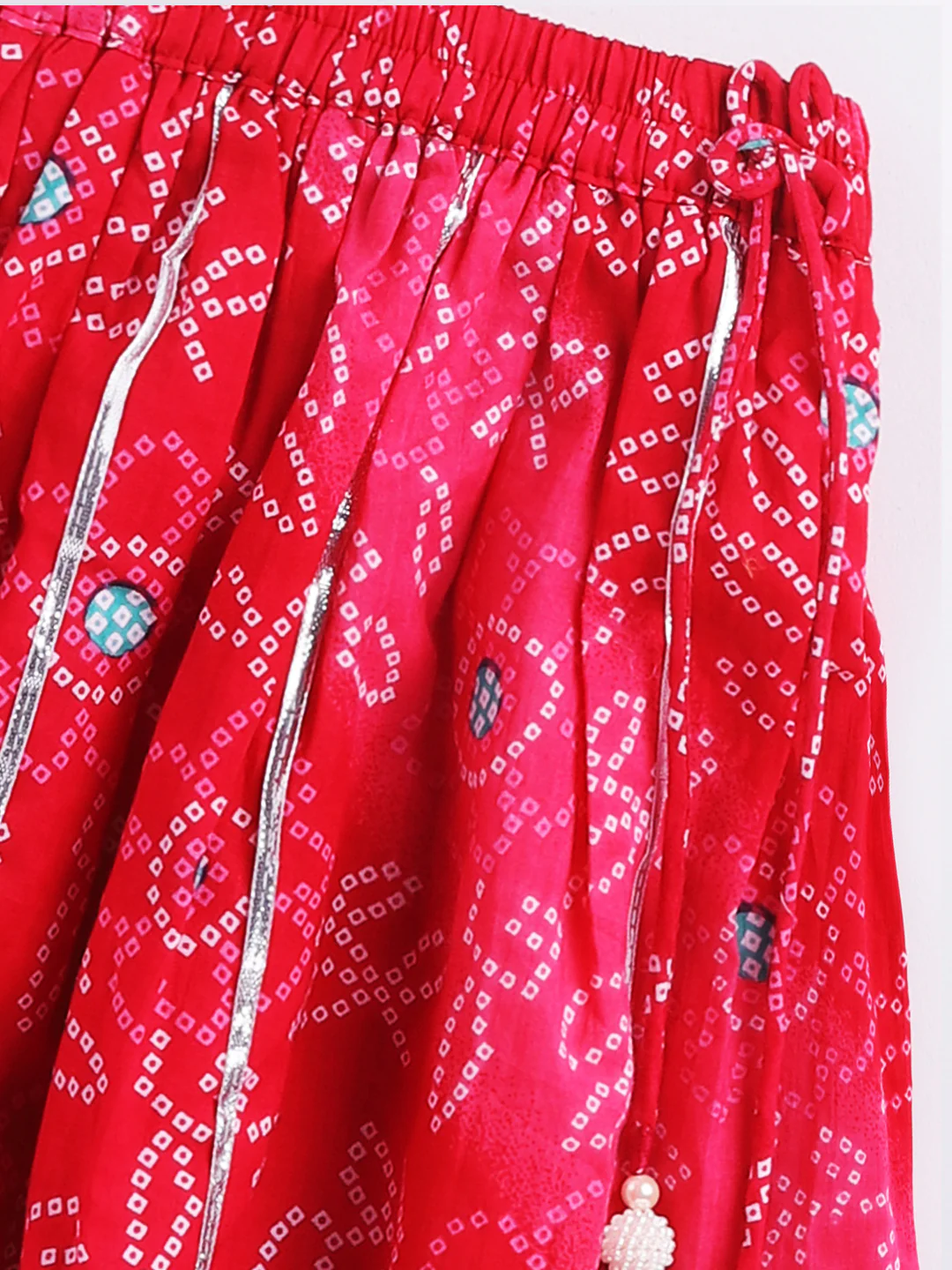 Girl's' Pink Lehenga Choli With Dupatta - Image 7