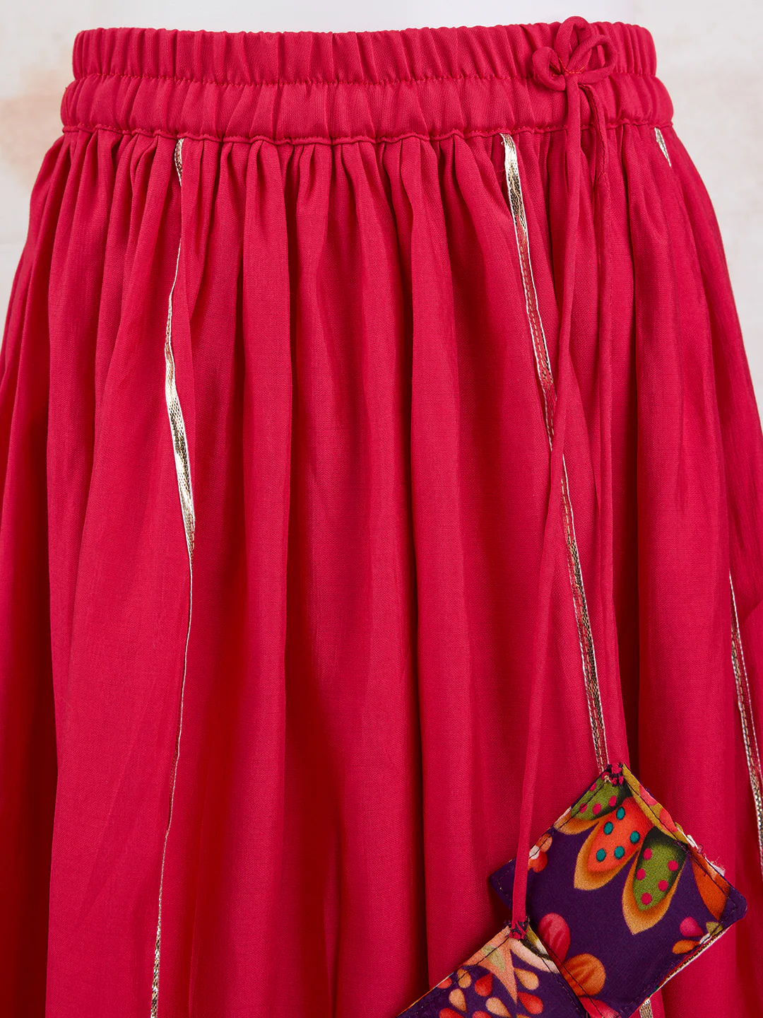 Vastramay Girls' Purple Crepe Lehenga Set with Paisley Embroidery - Image 4