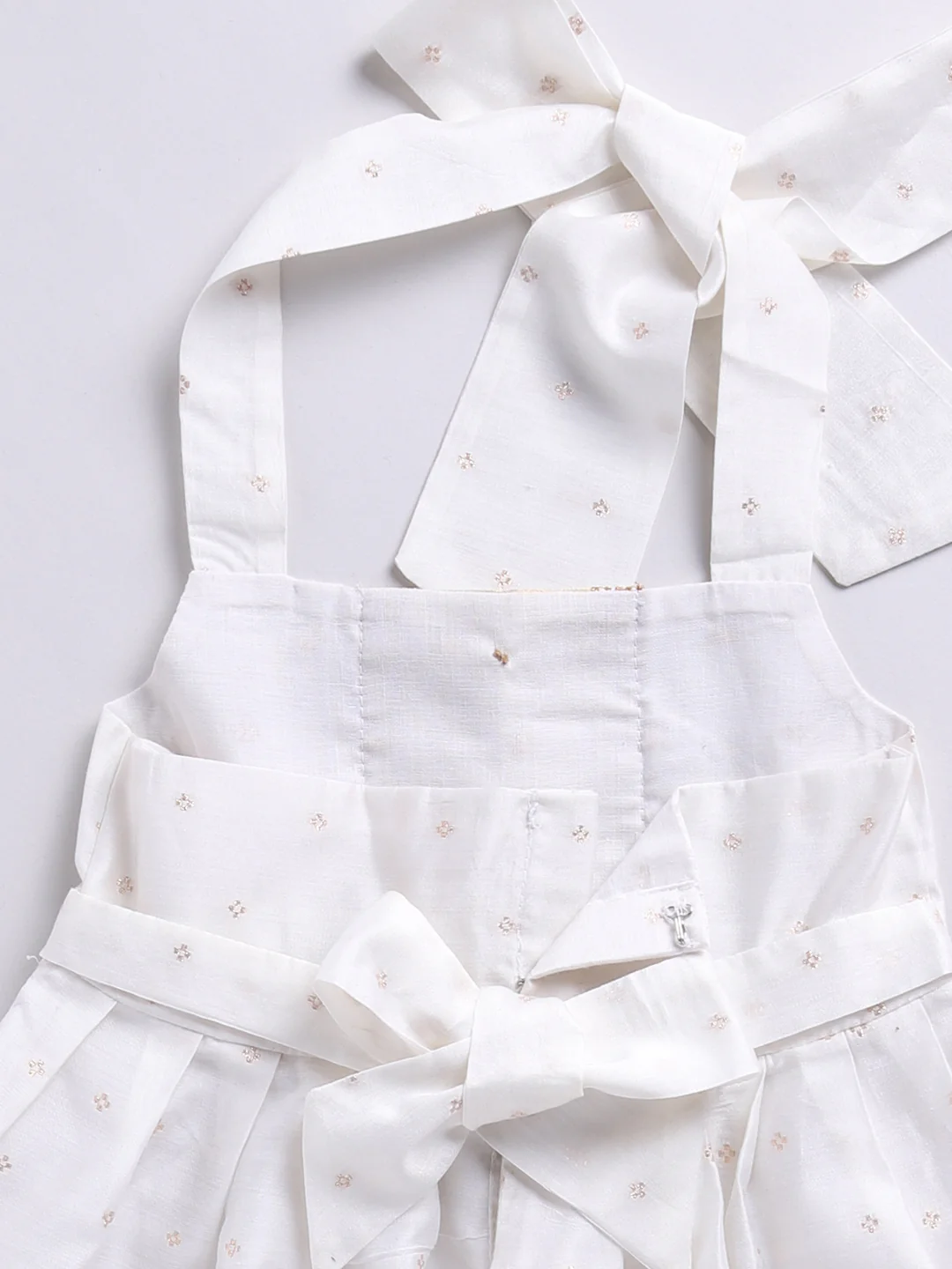 Girl's' White Frock, Shoe And Head Band - Image 4