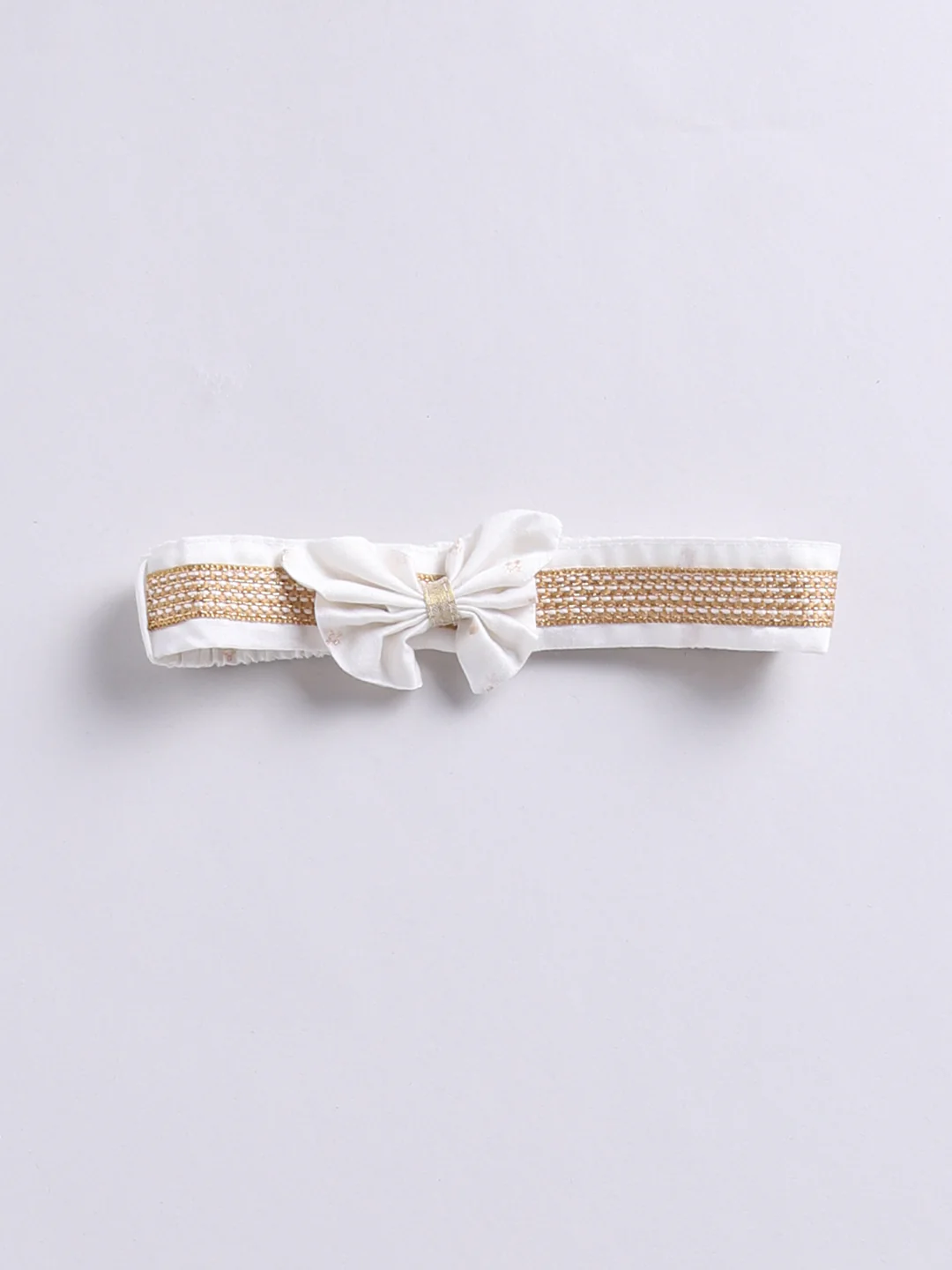 Girl's' White Frock, Shoe And Head Band - Image 5
