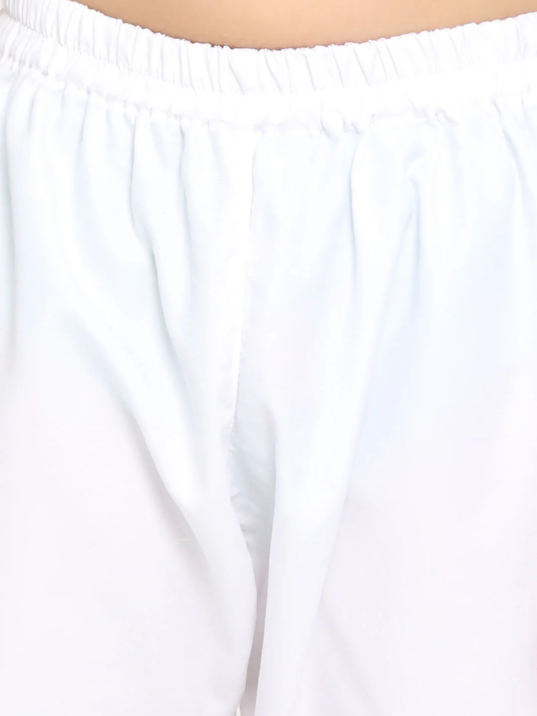 Girl's' Yellow And White Kurta, Sharara And Dupatta Set - Image 5