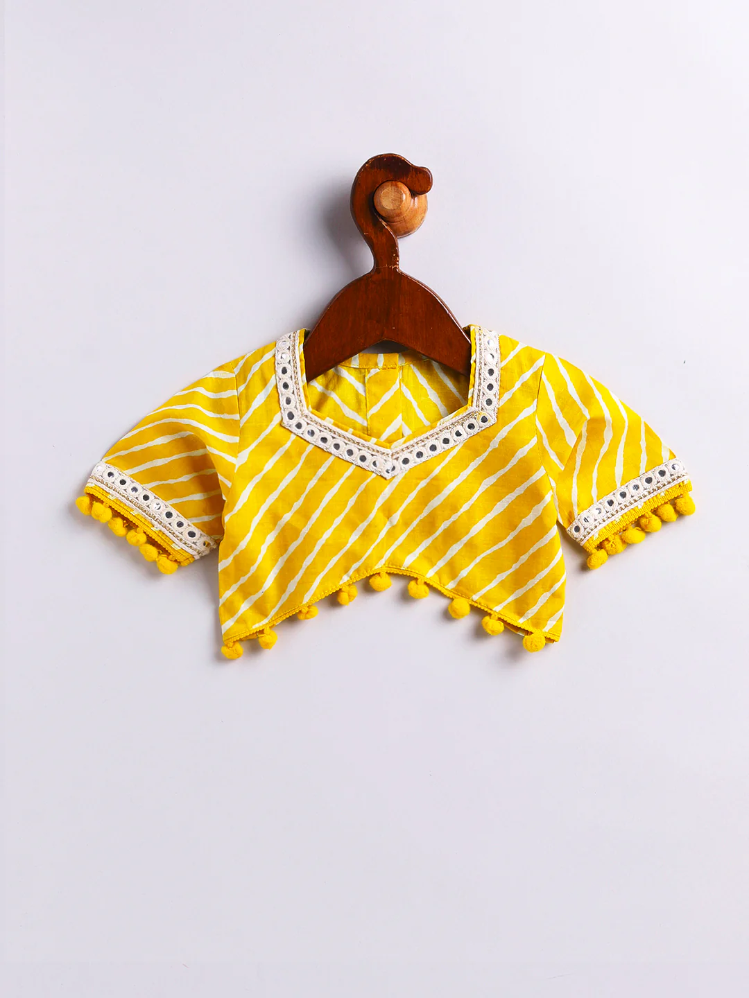 Girl's' Yellow Lehenga Choli With Dupatta - Image 2