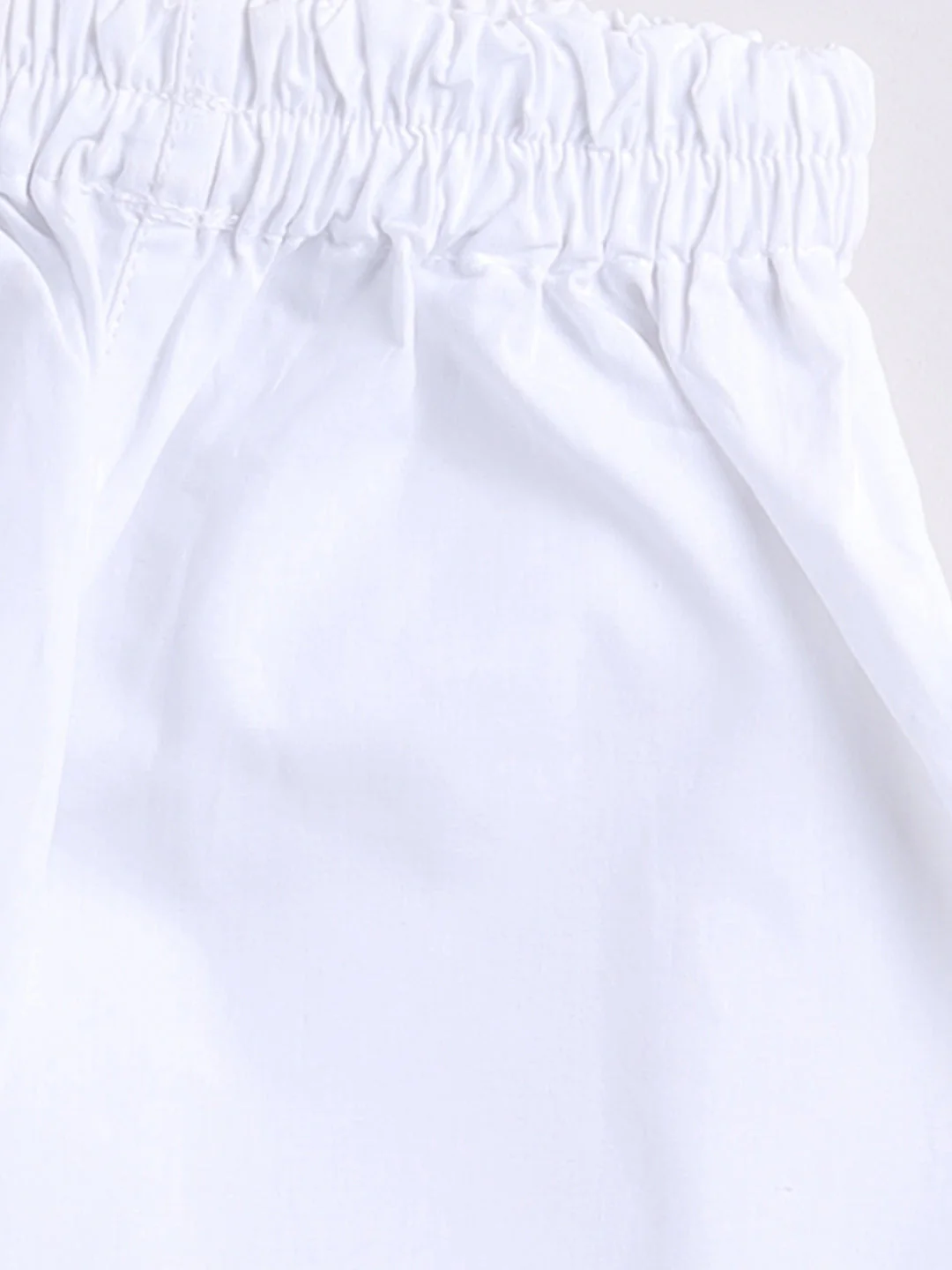 Infant Boy's Pink And White Cotton Kurta Pyjama Set - Image 7