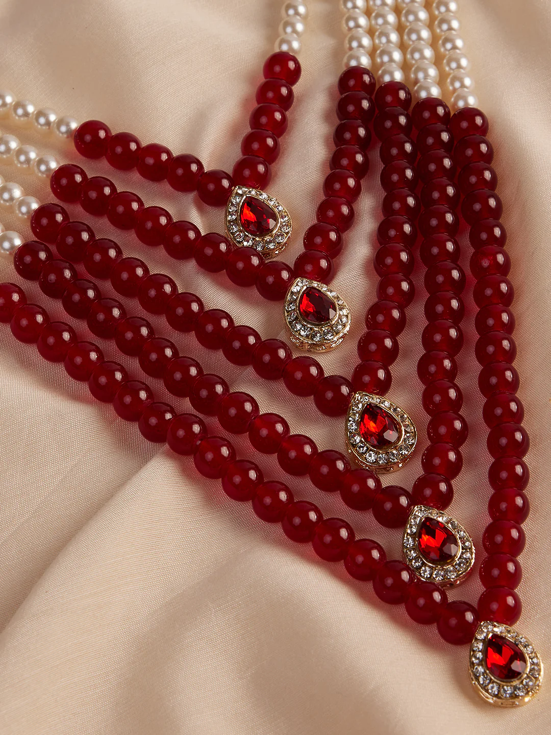 Men's Cream And Maroon - Mala - Image 2