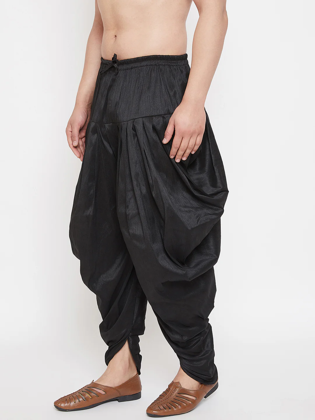 Men's Black Dhoti Pants - Image 2