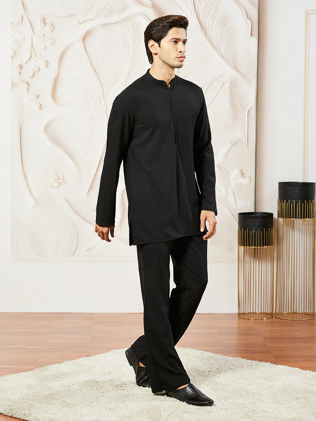 Men's Black - Kurta And Pant Set - Image 4
