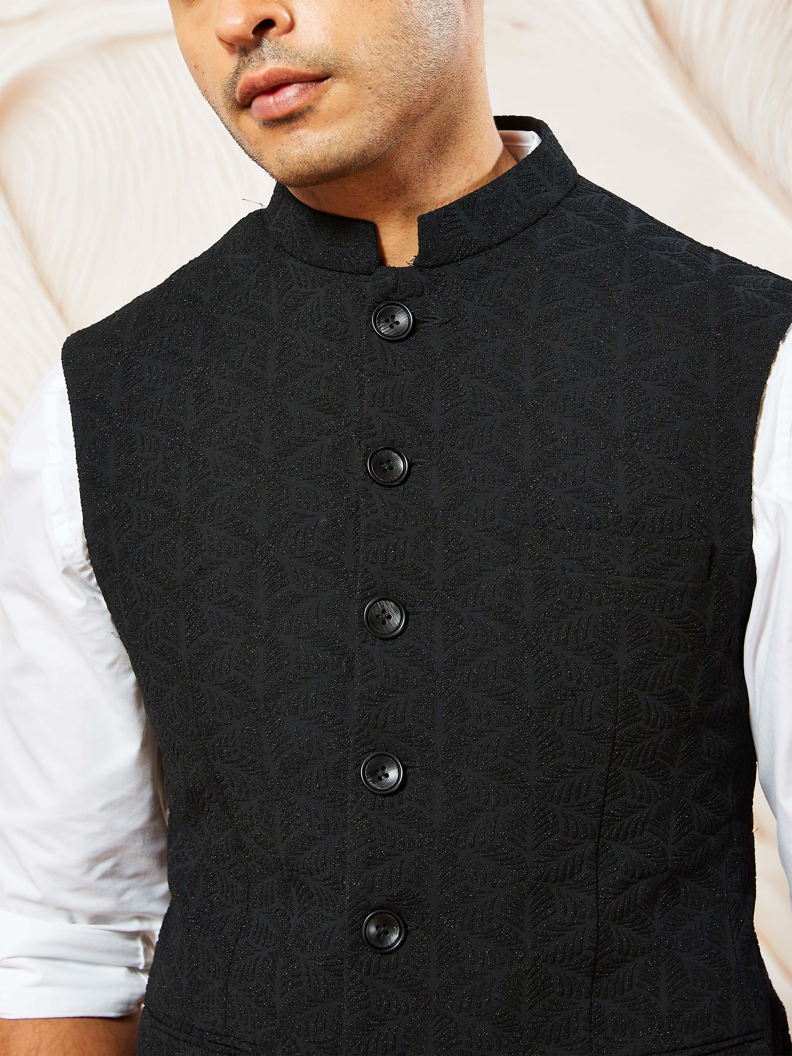 Men's Black - Nehru Jacket - Image 2