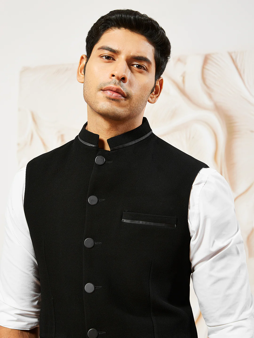 Men's Black - Nehru Jacket - Image 3