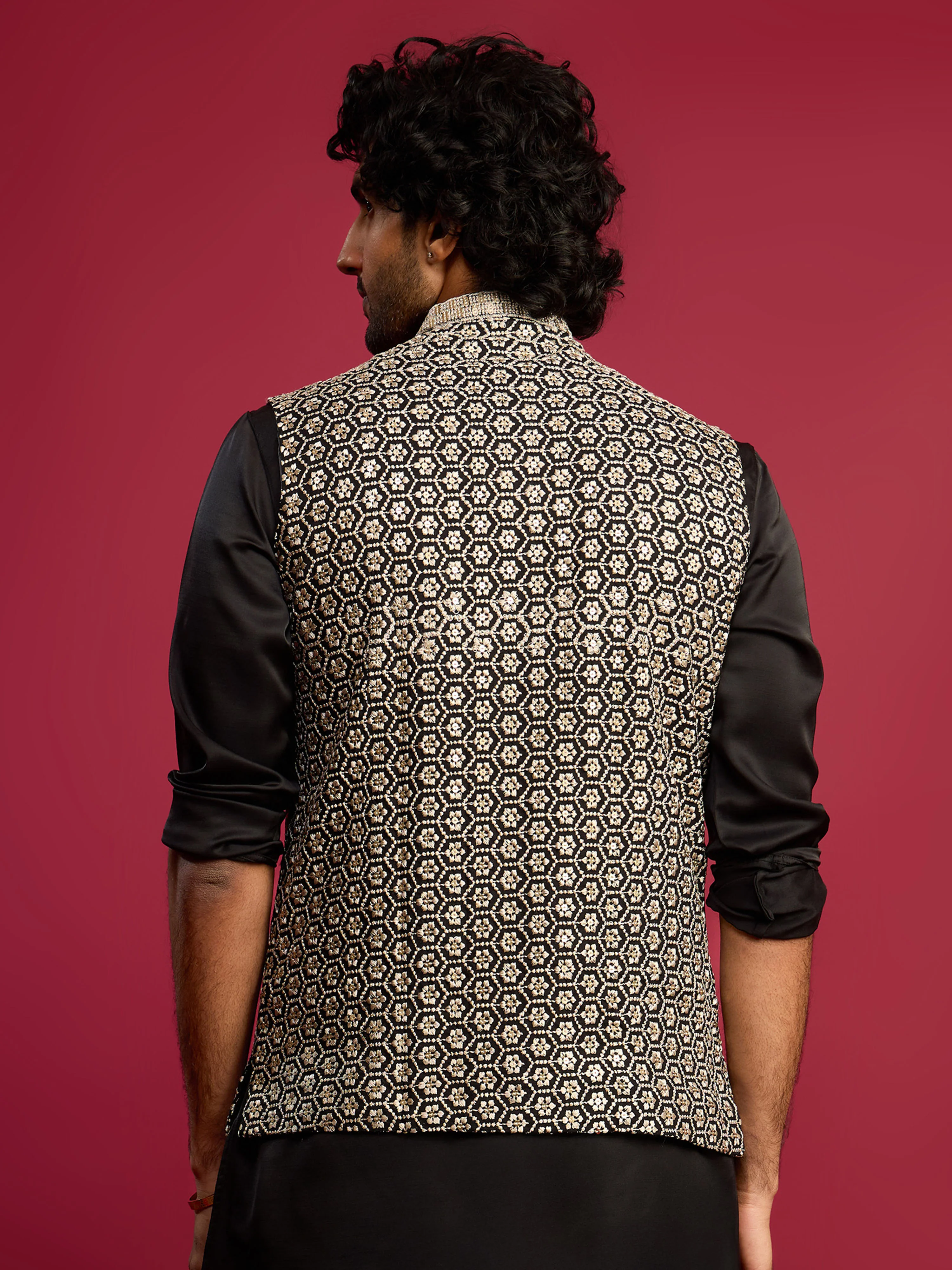Men's Black - Nehru Jacket - Image 5