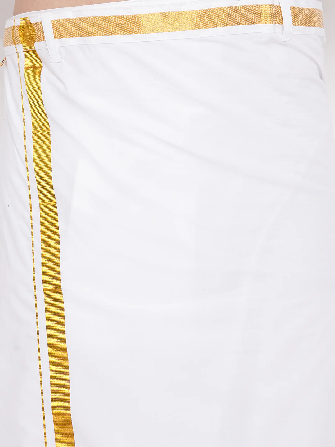 Men's Black Rayon Cotton Kurta And Mundu Set - Image 6