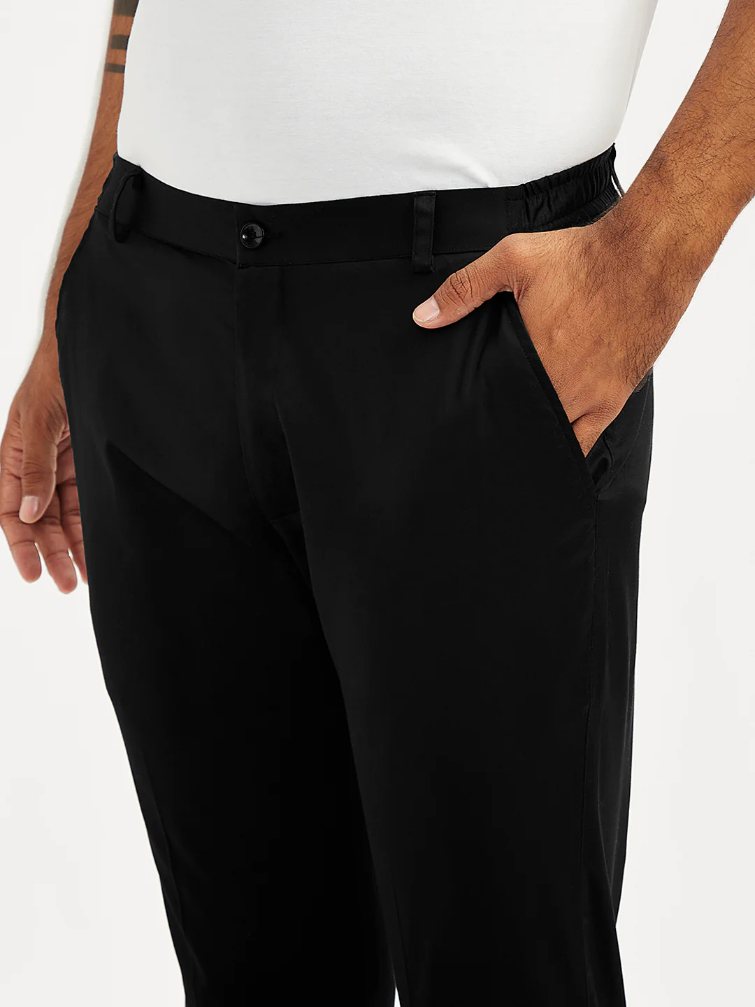 Men's Black Viscose Jacket, Kurta And Pyjama Set - Image 6