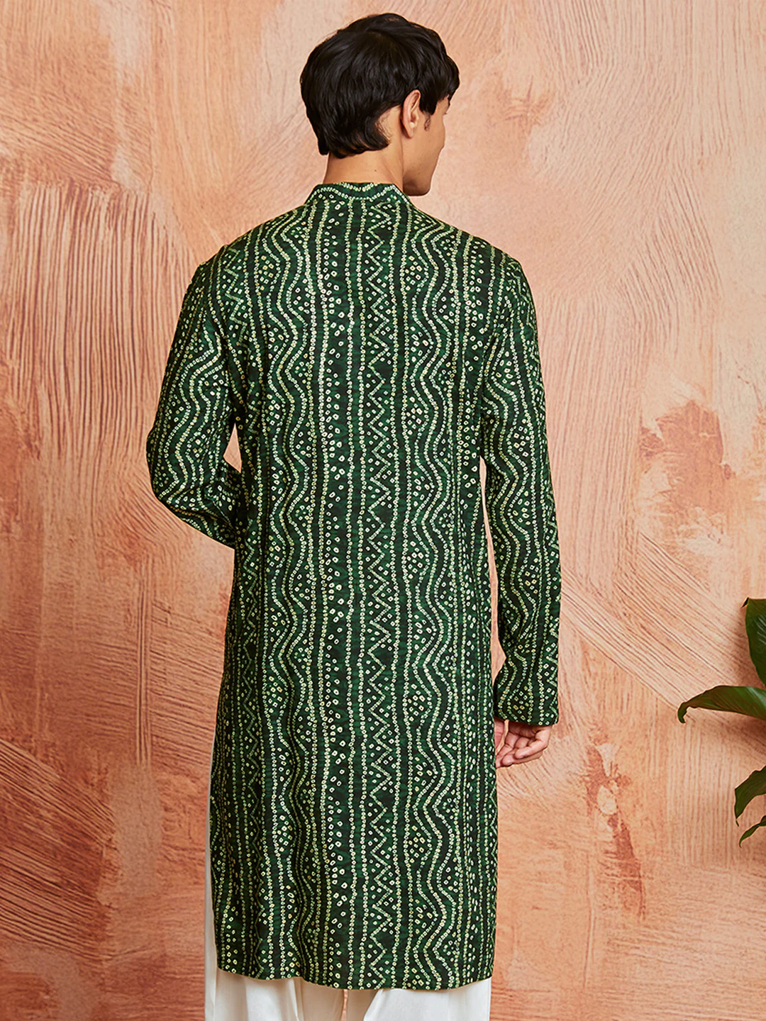 Men's Green Rayon Kurta - Image 4