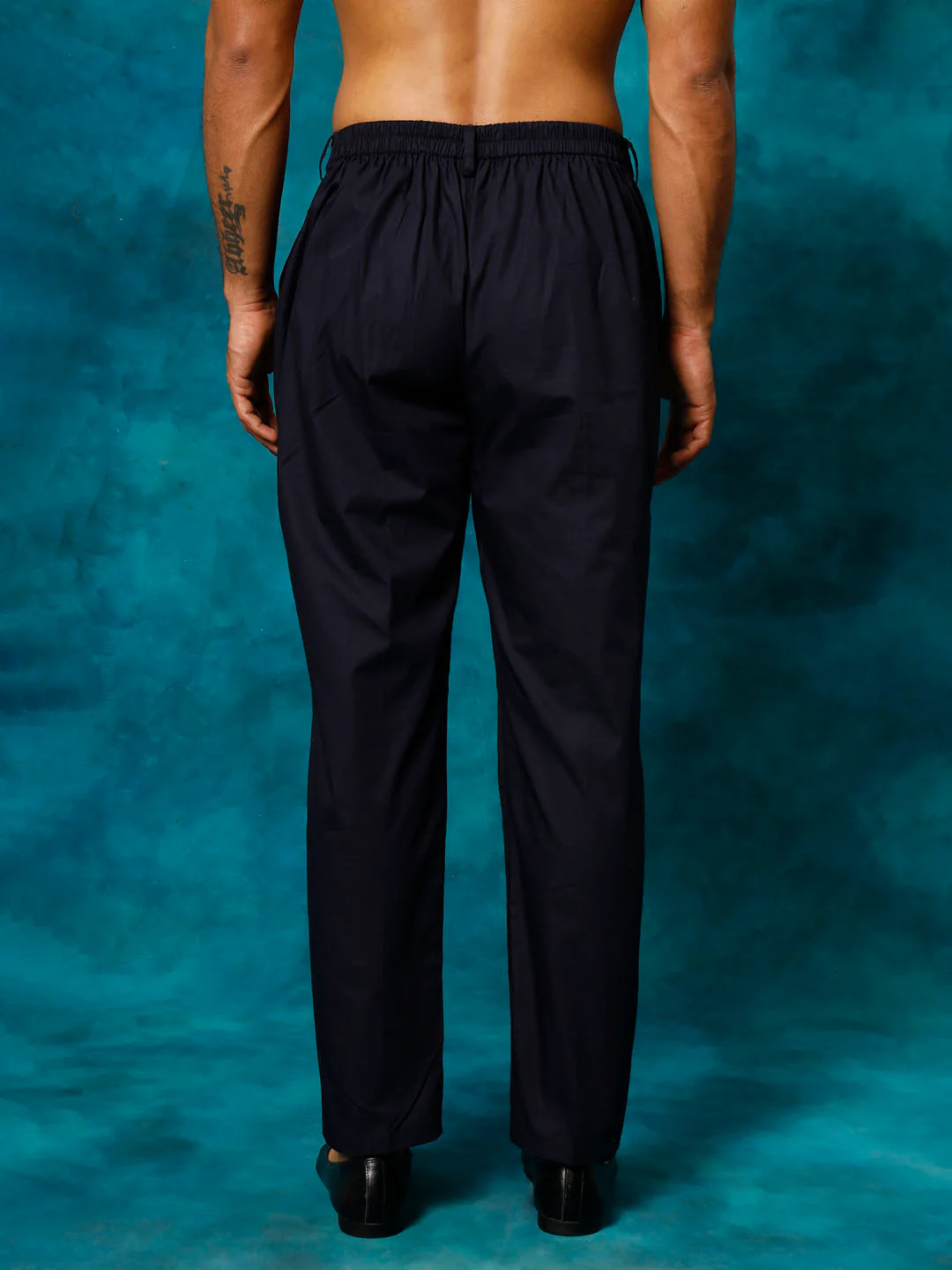 VASTRAMAY Men's Navy Blue Cotton Pant Style Pyjama - Image 3