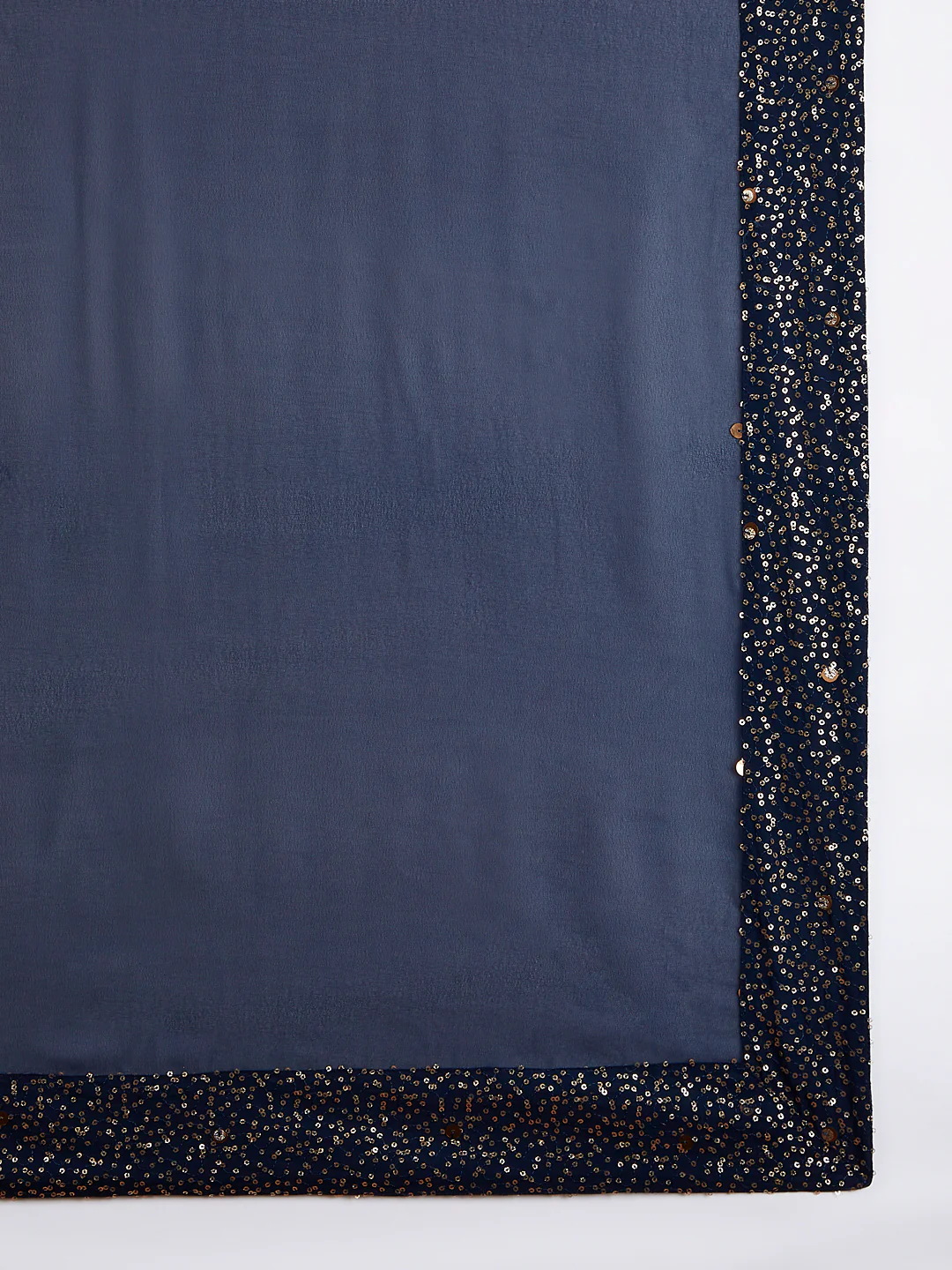 Men's Navy Blue Georgette Kurta Patiala And Dupatta Set - Image 7