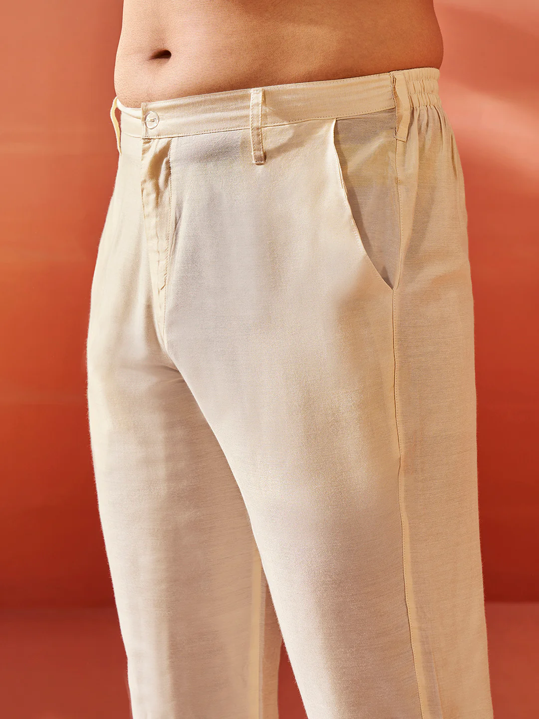 Men's Onion Chanderi Kurta And Pyjama Set - Image 6