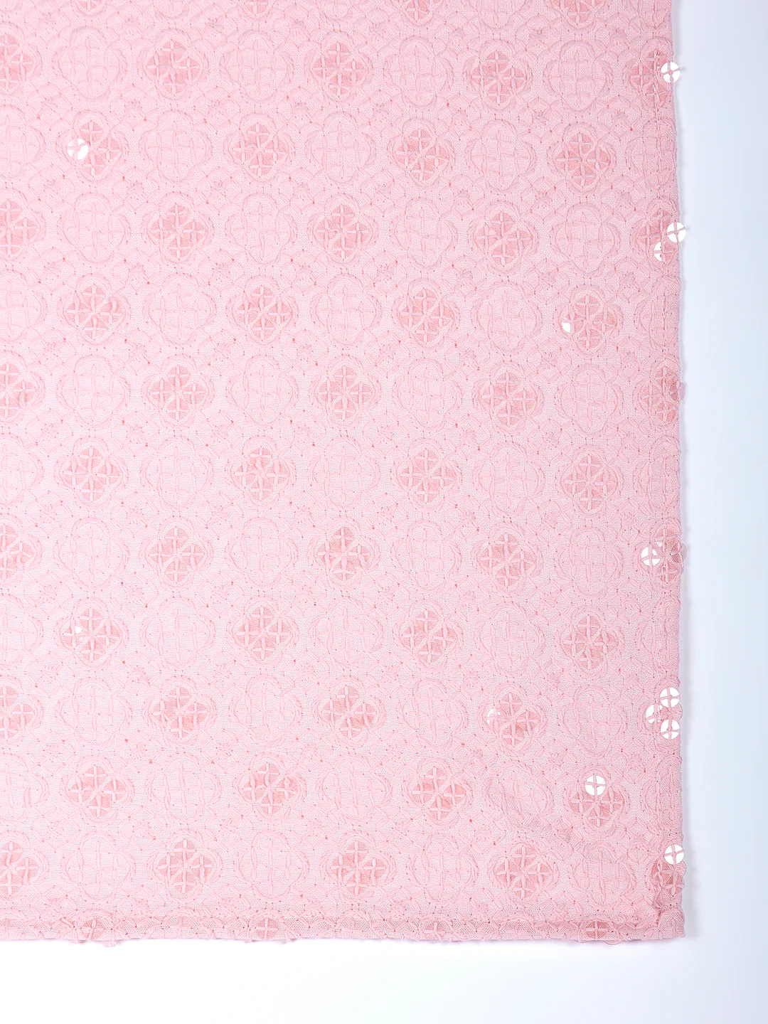 Men's Pink Rayon Kurta Pyjama And Dupatta Set - Image 7