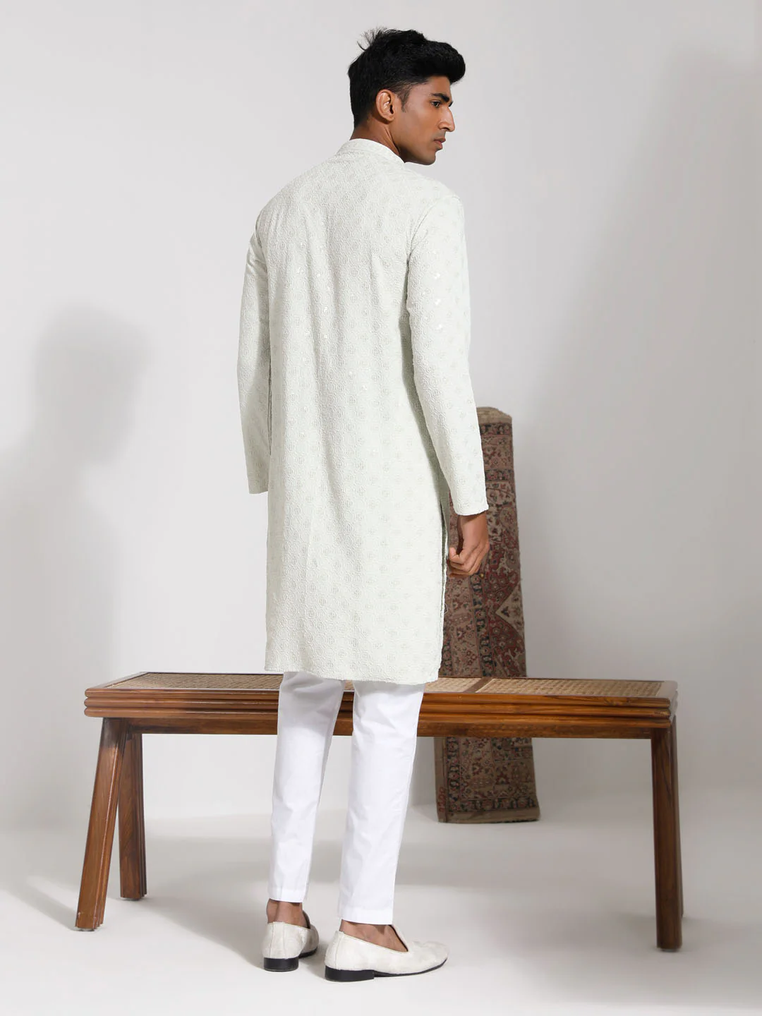 Men's Pista Rayon Kurta And Pyjama Set - Image 3
