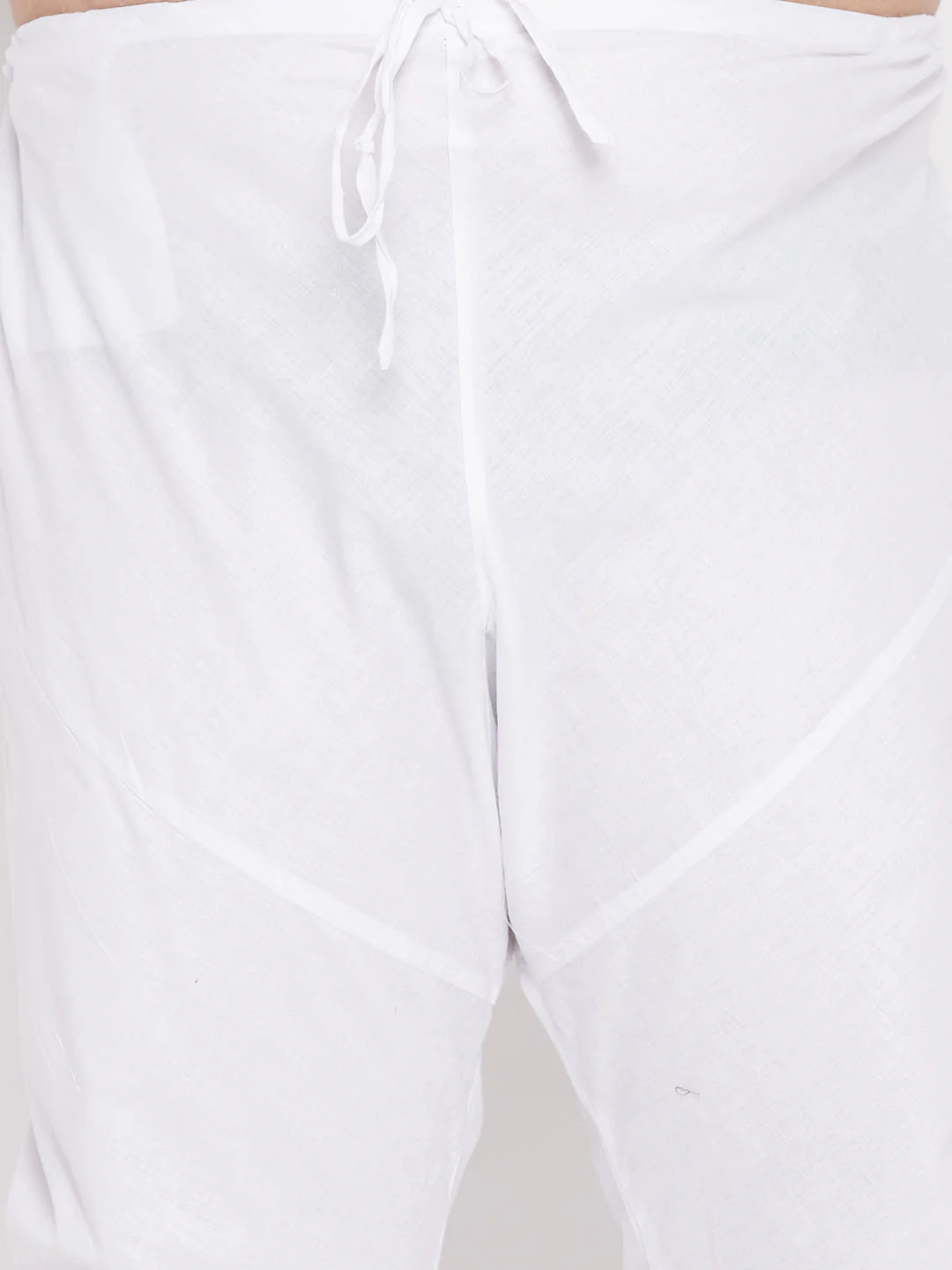 Men's Plus Size Beige Solid Jacket With Mint Green Solid Kurta And White Pyjama Set - Image 5