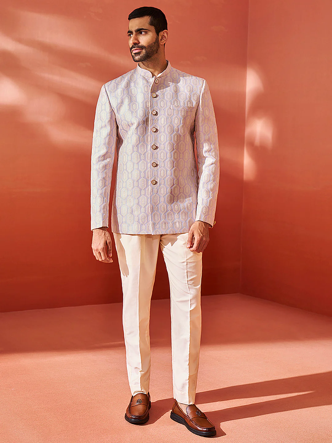 Men's Purple Silk Blend Jodhpuri - Image 4