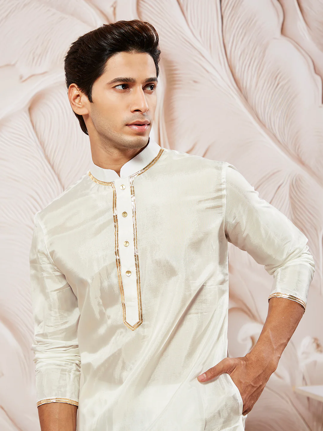 Men's White Tissue Silk - Image 3