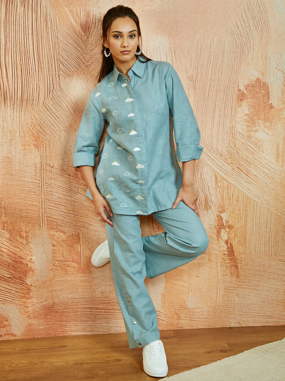 Women's Blue Co Ords Set - Image 2