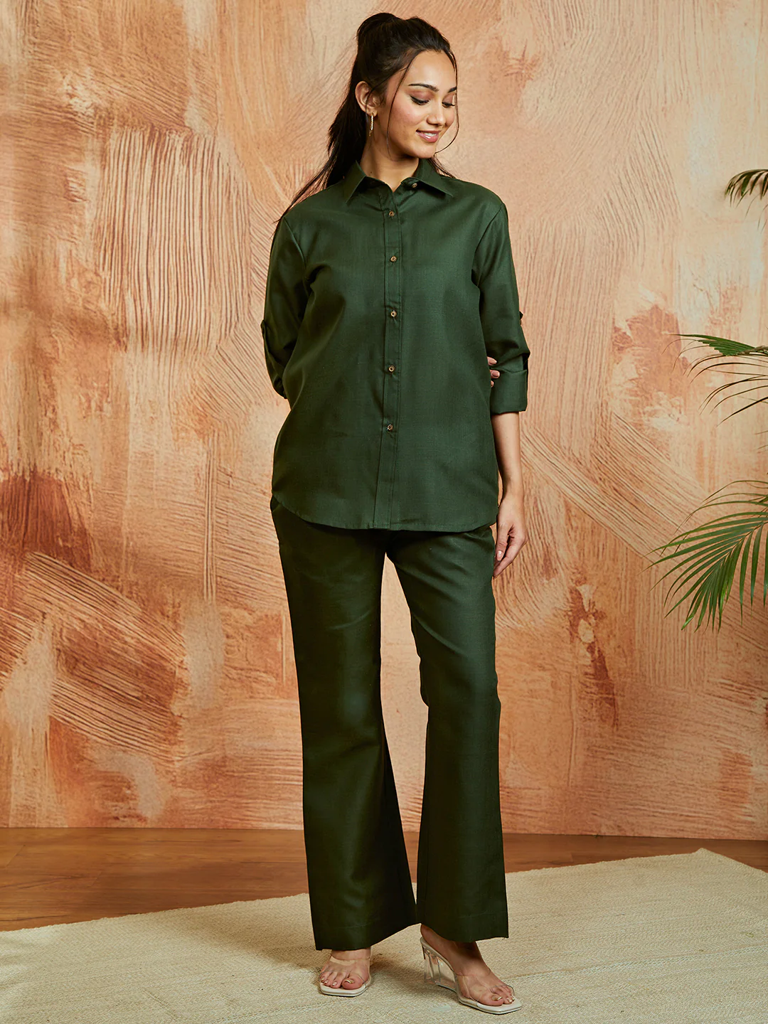 Women's Mehendi Green Co Ords Set - Image 5